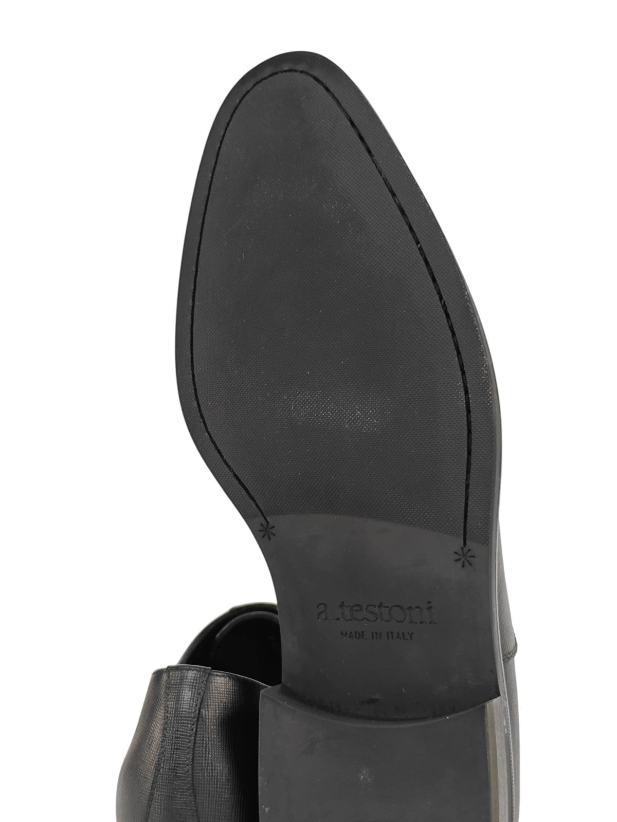 1100$ TESTONI Bologna 1929 Oxford Shoes Saffiano Calf Black 8 UK / 9 US / 42 IT