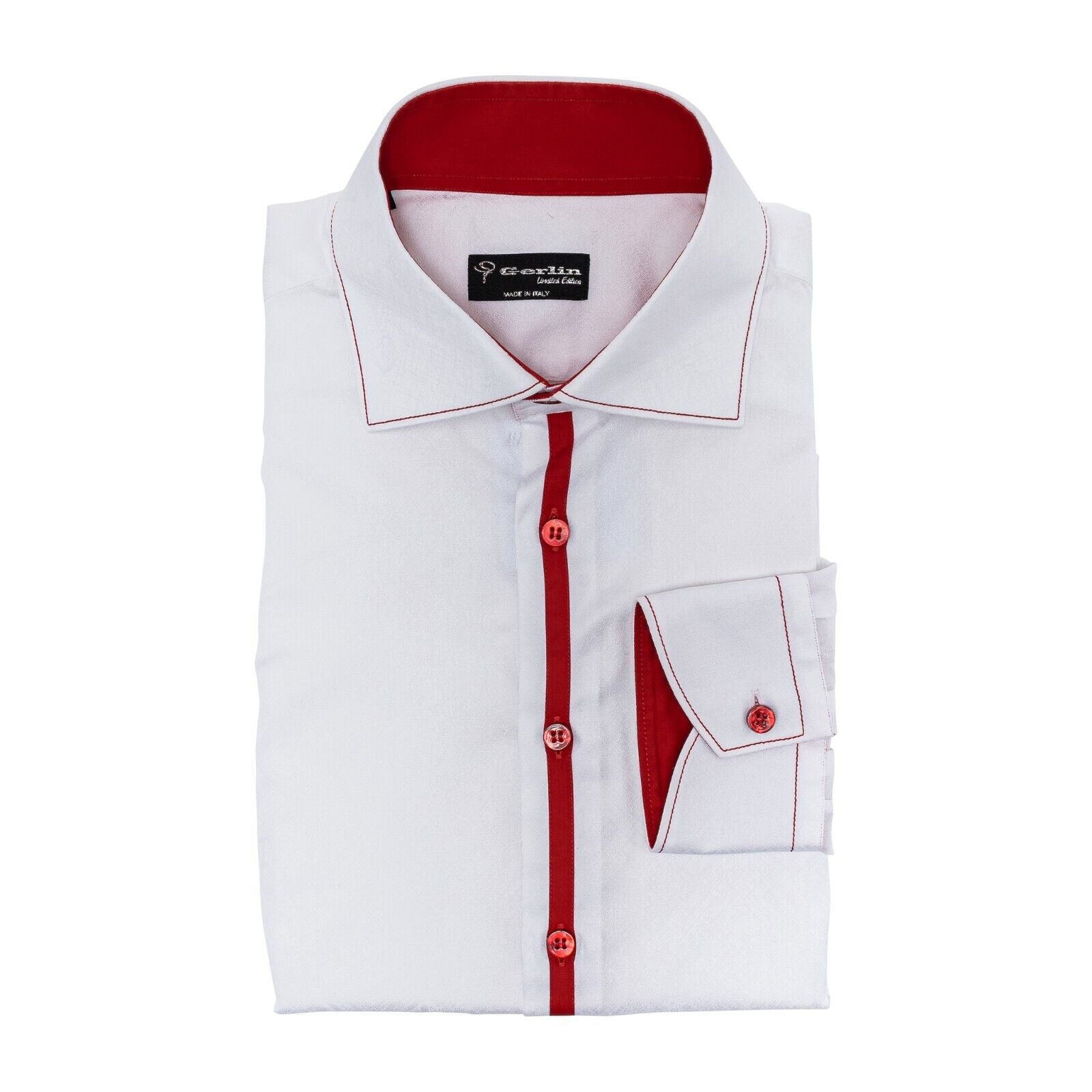 6890$ LUXURY GERLIN Shirt White ALUMO Jacquard Cotton 16 - 41 7L BIJAN