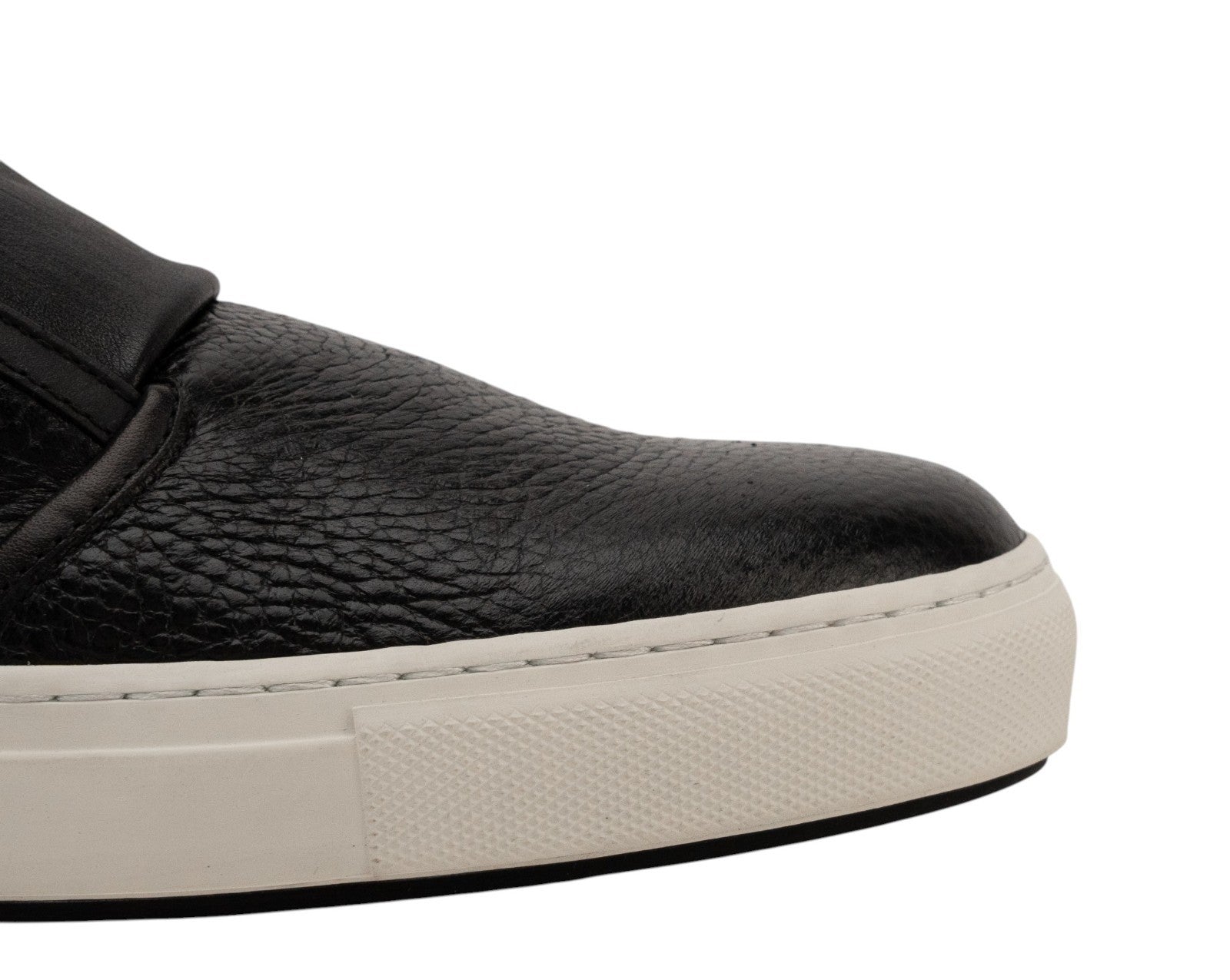 900$ GIORGIO ARMANI Shoes Slip on Sneakers Black Leather 8 UK / 9 US / 42 IT