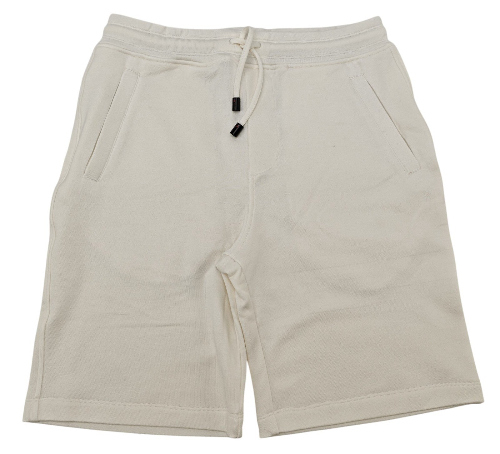 $2400 ISAIA NAPOLI Ivory Zip Tracksuit Jogging Short Pant Cotton - Silk Size L