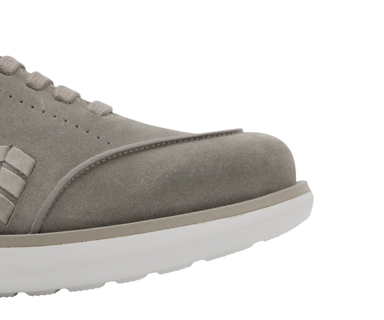 1050$ GIORGIO ARMANI Sneaker Shoes Lace-Up Gray Woven Suede 6 UK / 7 US / 40 IT