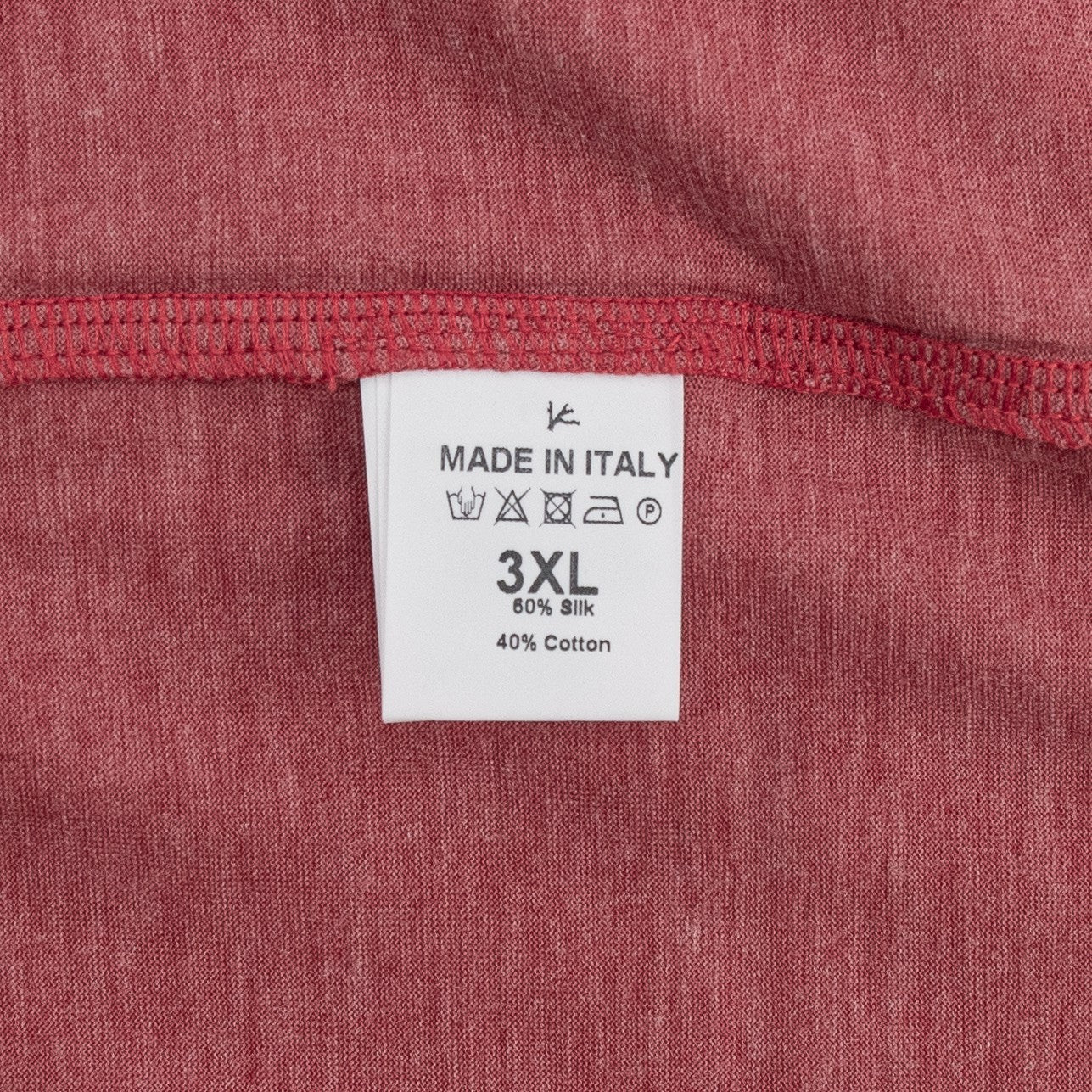 750$ ISAIA NAPOLI Pomegranate T-Shirt Jersey Cotton / Silk 3XL - Made in Italy