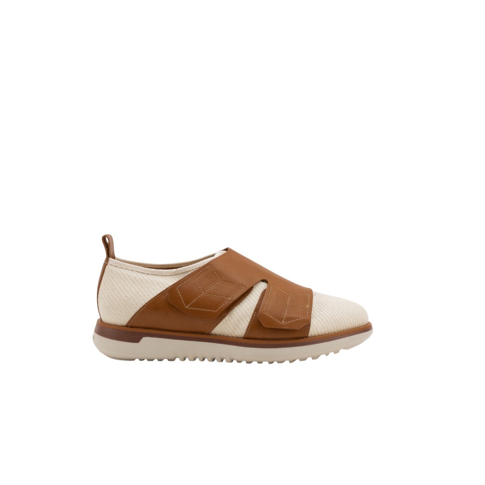 1120$ GIORGIO ARMANI Shoes Sneakers Ivory Canvas Leather 10 UK 11 US 44 IT