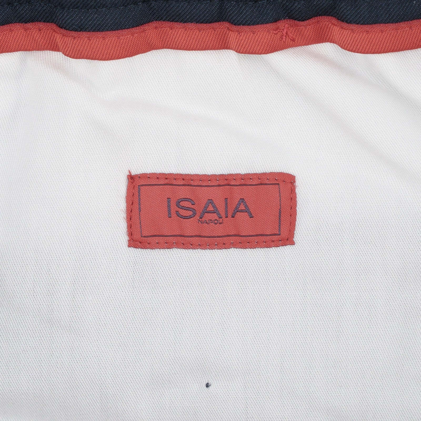1350$ ISAIA NAPOLI Blue Navy Drawstring Pant Relaxed Cotton - Wool 42 US / 58 EU
