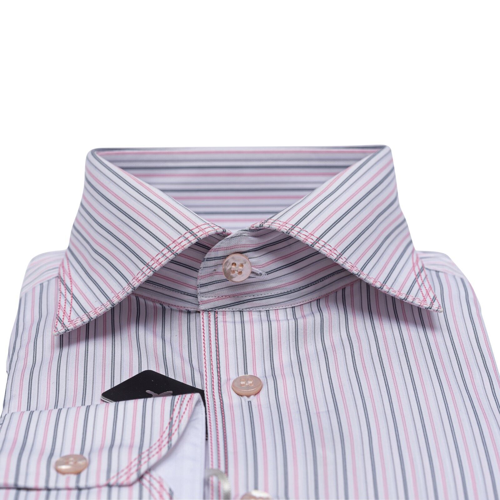 690$ LUXURY GERLIN Shirt TRIPLE STITCHED ALUMO Cotton 16 - 41 1O ZILLI