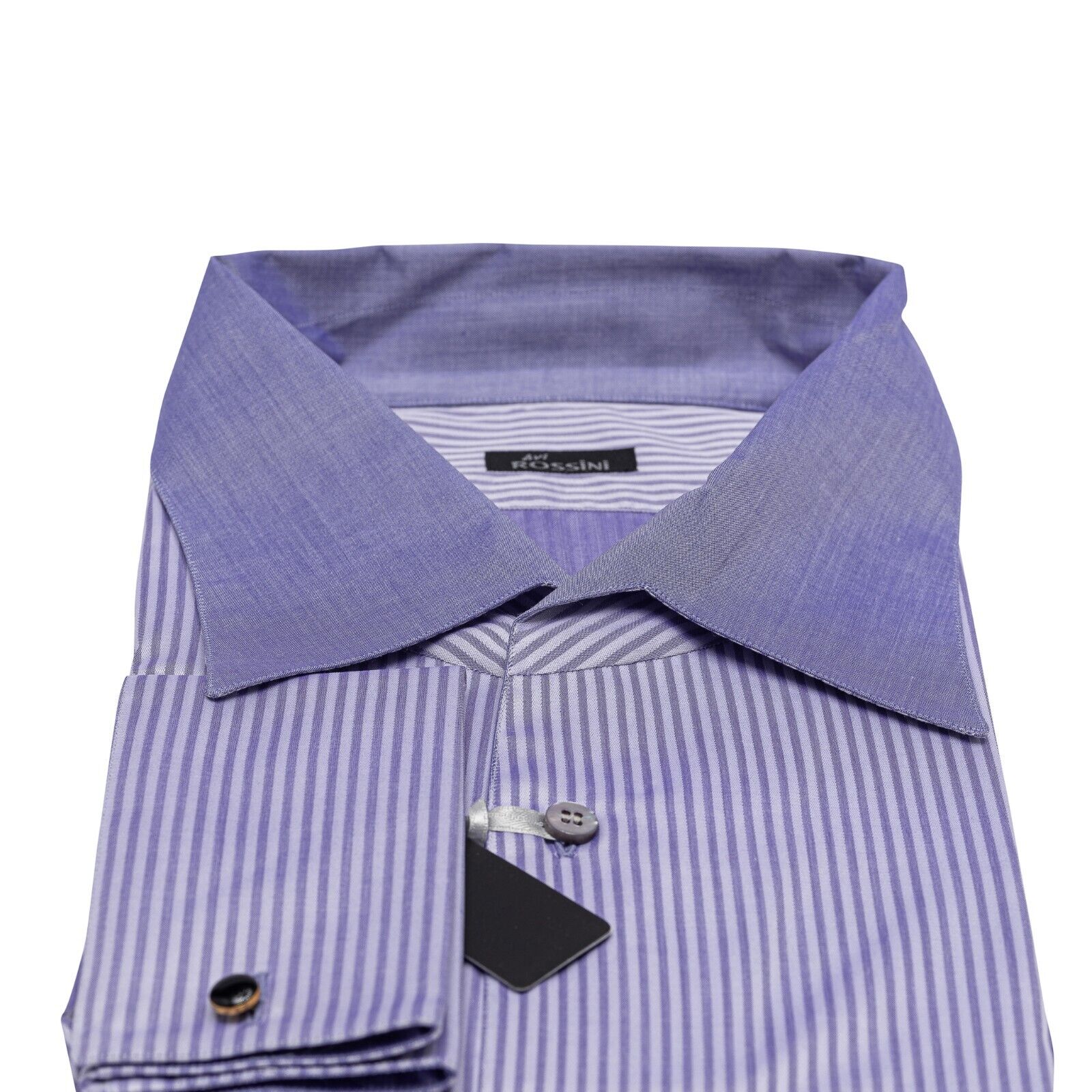 690$ GERLIN X AVI ROSSINI Shirt Violet Jacquard ALUMO Cotton ZILLI