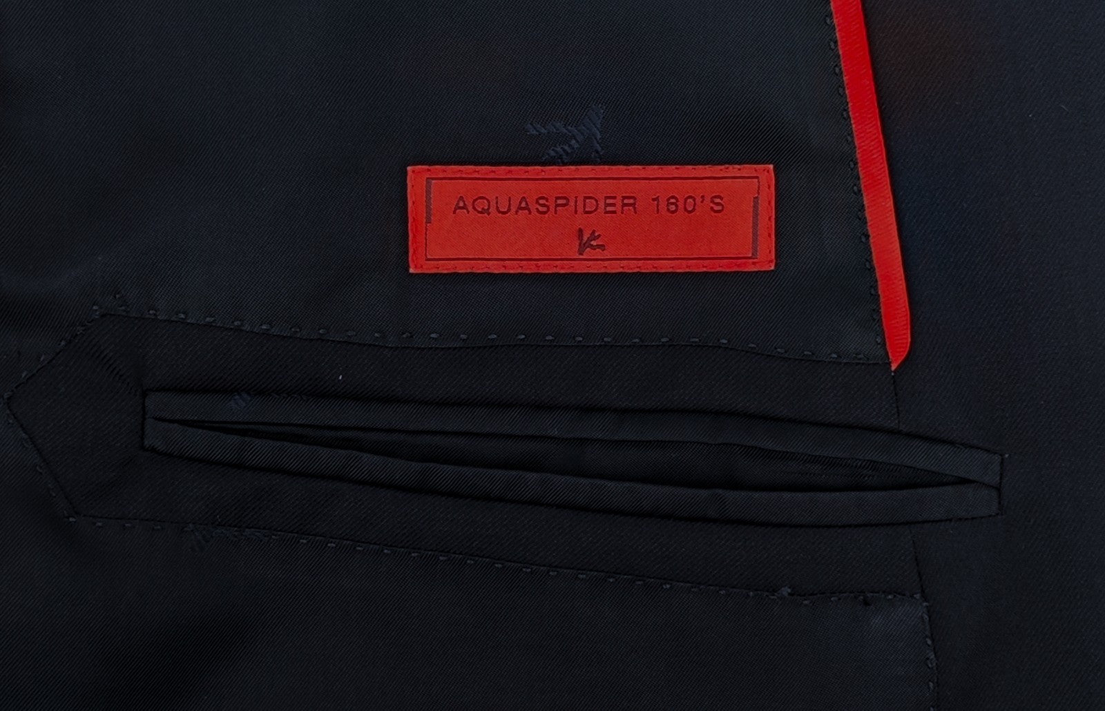 $7120 ISAIA NAPOLI Sanita "Aquaspider" Blue Navy Hand-Sewn Suit Wool 160's 8R