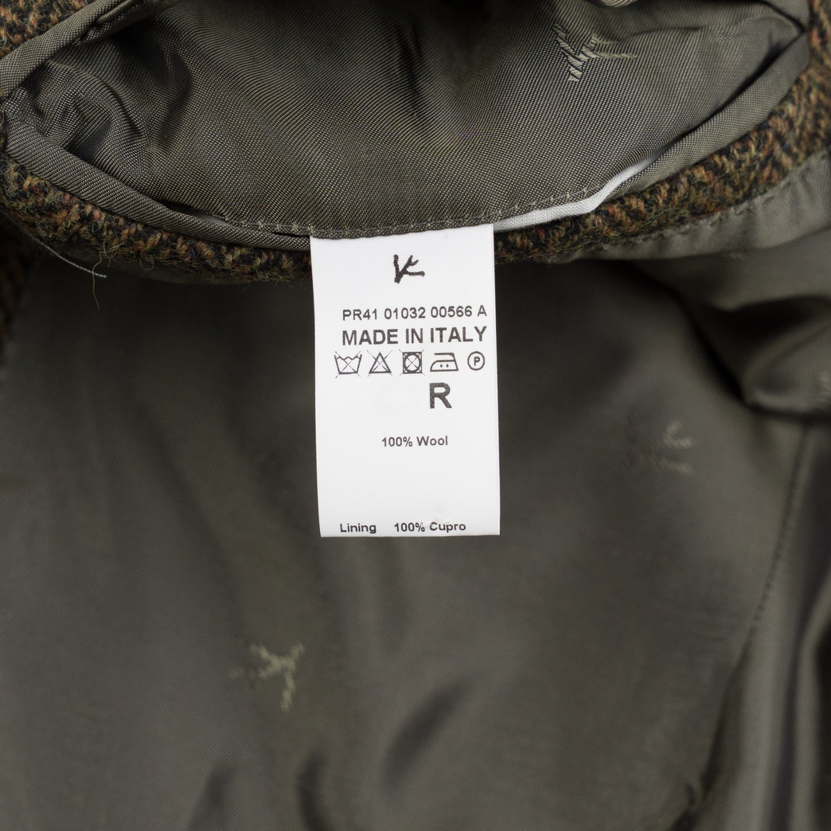 $7250 ISAIA Sartorial Overcoat Coat Herringbone Flannel Wool Olive Green - Brown