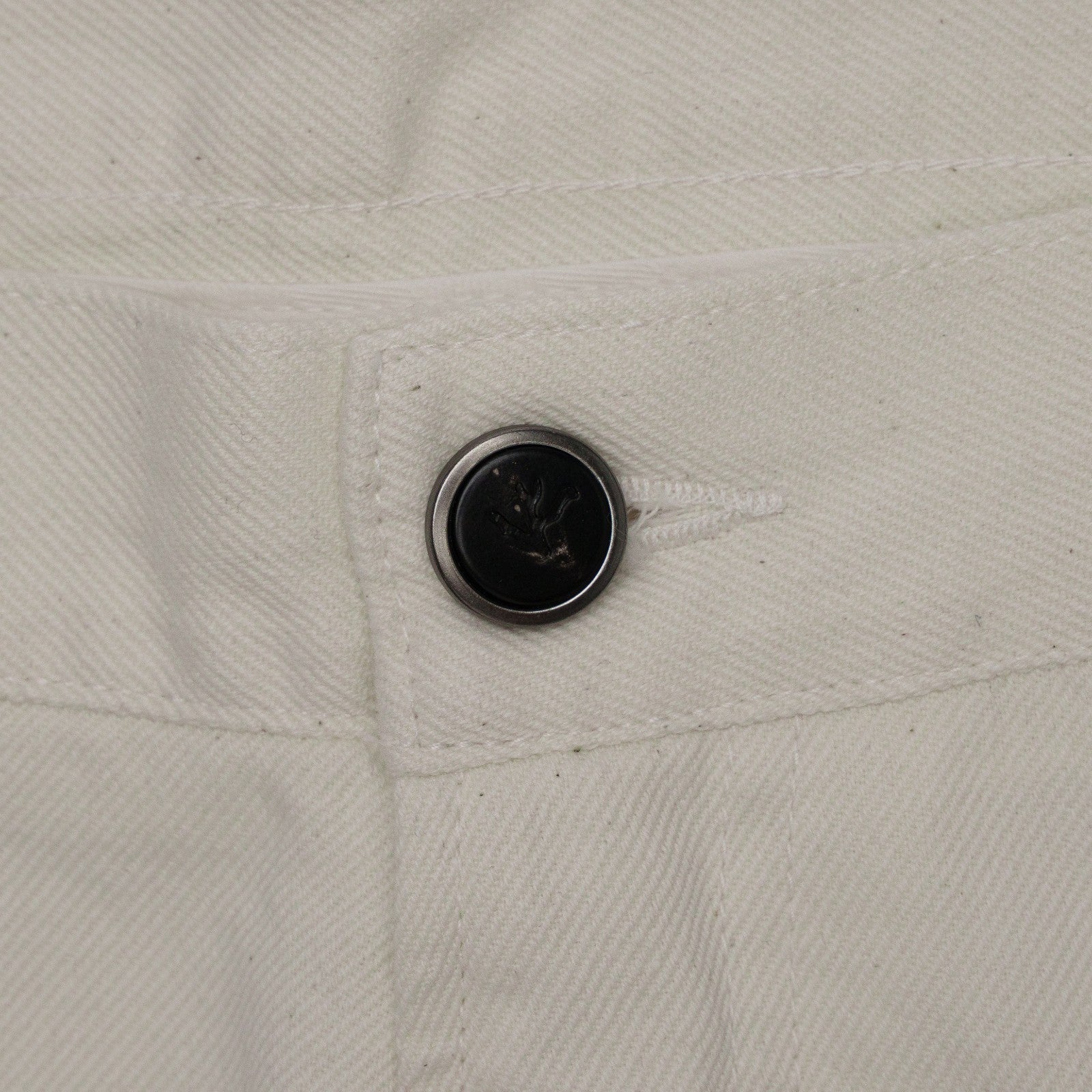 690$ ISAIA NAPOLI Ivory Denim Jeans 5 Pockets Cotton Slim 36 US / 52 EU