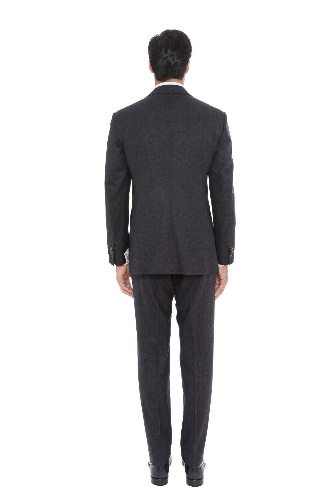 $2780 Belvest Wool Dark Gray + Magenta Suit 44 US / 54 EU  Drop 7R