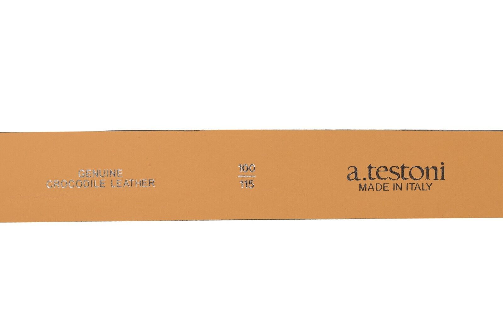 $1780 Testoni Bologna Amber Belt Genuine Crocodile Matt Size 100 ( M )