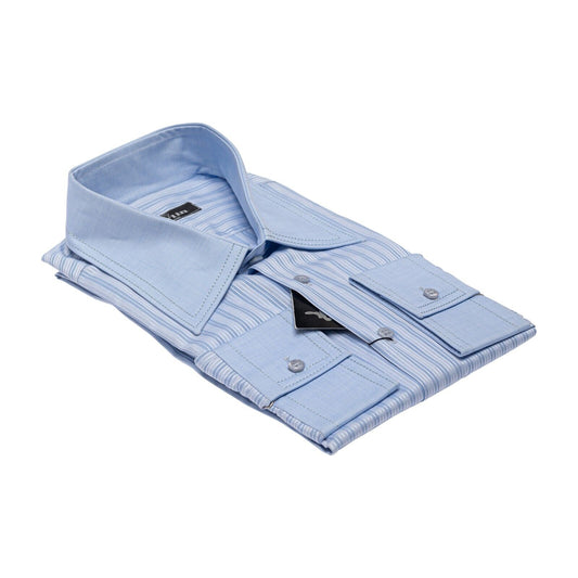 690$ LUXURY GERLIN Shirt Blue ALUMO SOYELLA Cotton 16 - 41 9F BIJAN