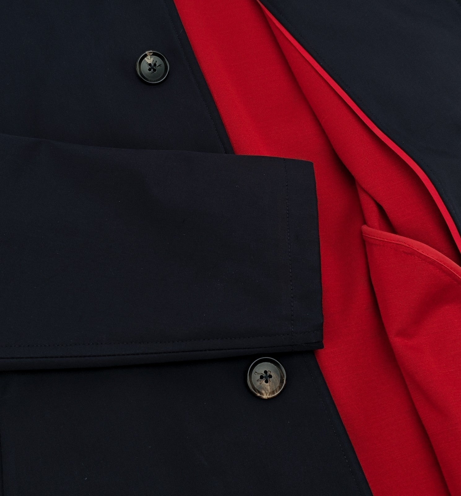 4250$ ISAIA "San Gennaro" Blue Car Coat Jacket Cotton - Silk 38 US / 48 EU R