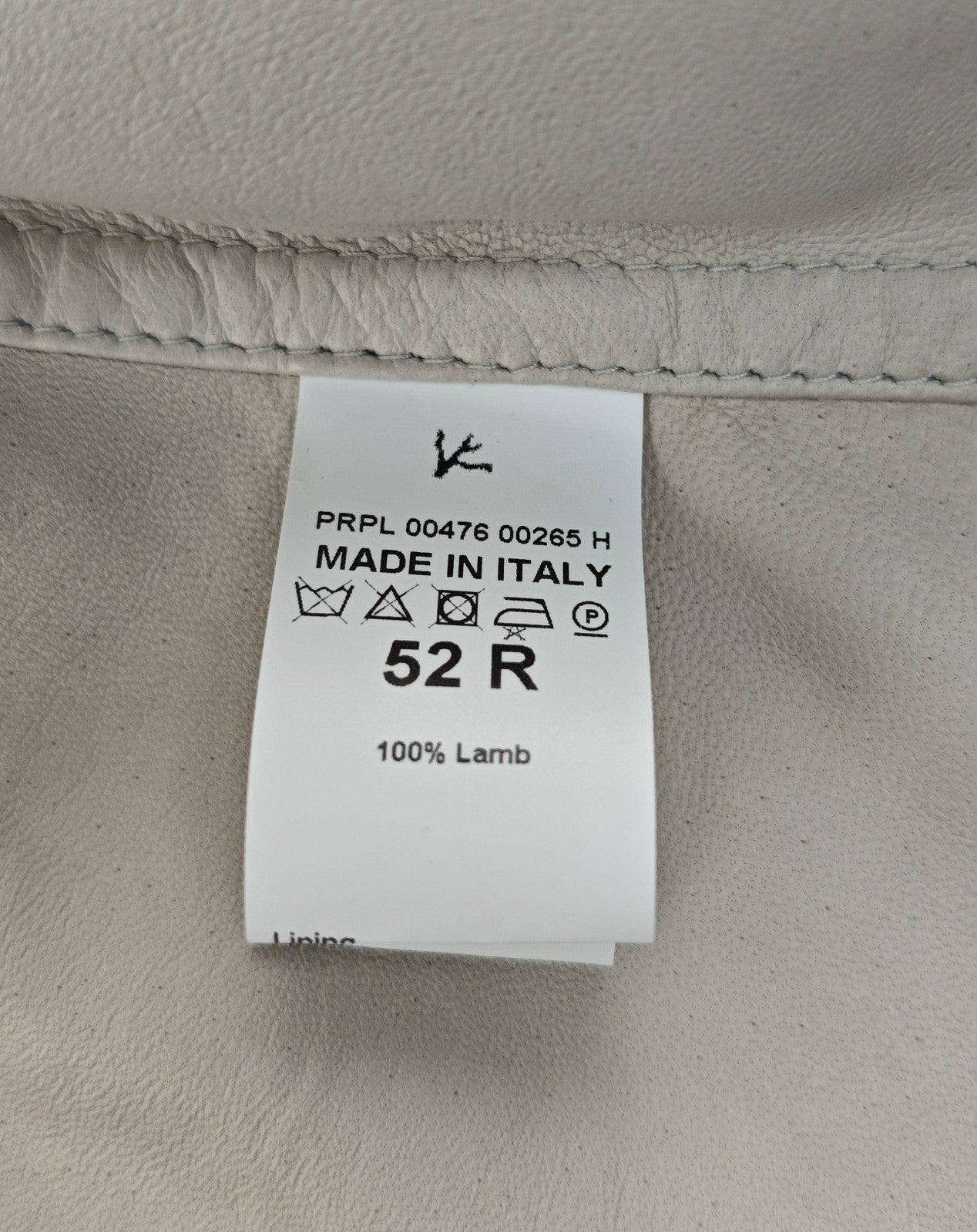 5200$ ISAIA NAPOLI "Portofino" Ice Jacket Lambskin Leather 42 US / 52 EU