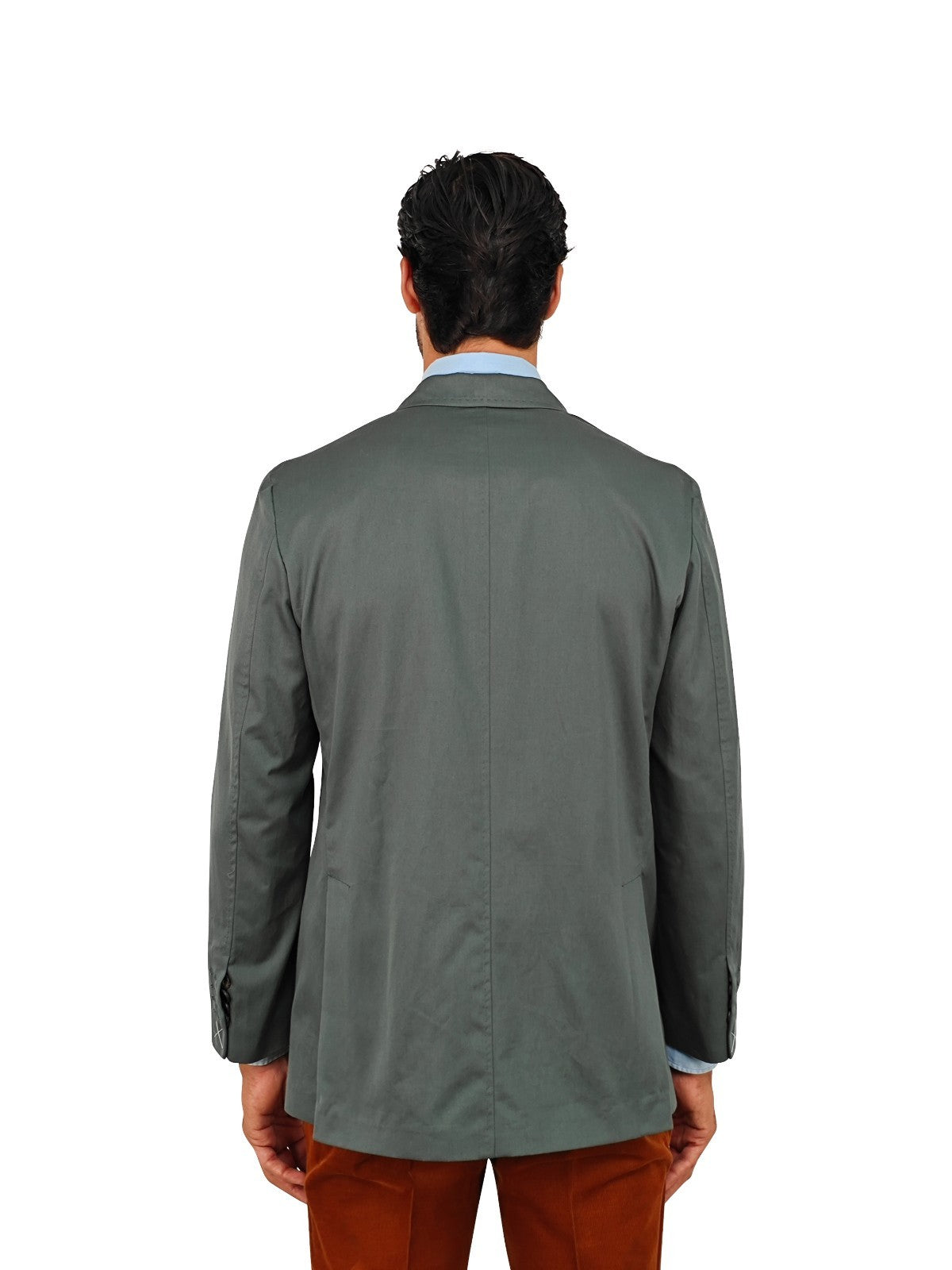 $1690 RUBINACCI NAPOLI Green Off Double Breasted Jacket Cotton