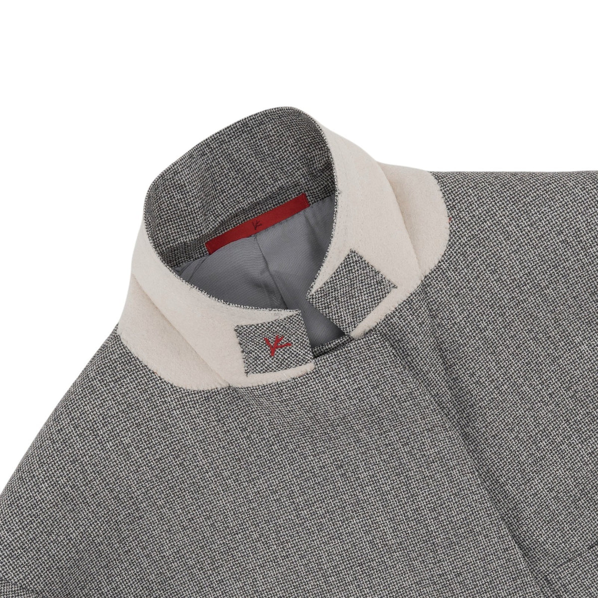 $6600 ISAIA NAPOLI "Capri" Gray Suit Fine Wool Micro Houndstooth 40 US 50 EU 8R