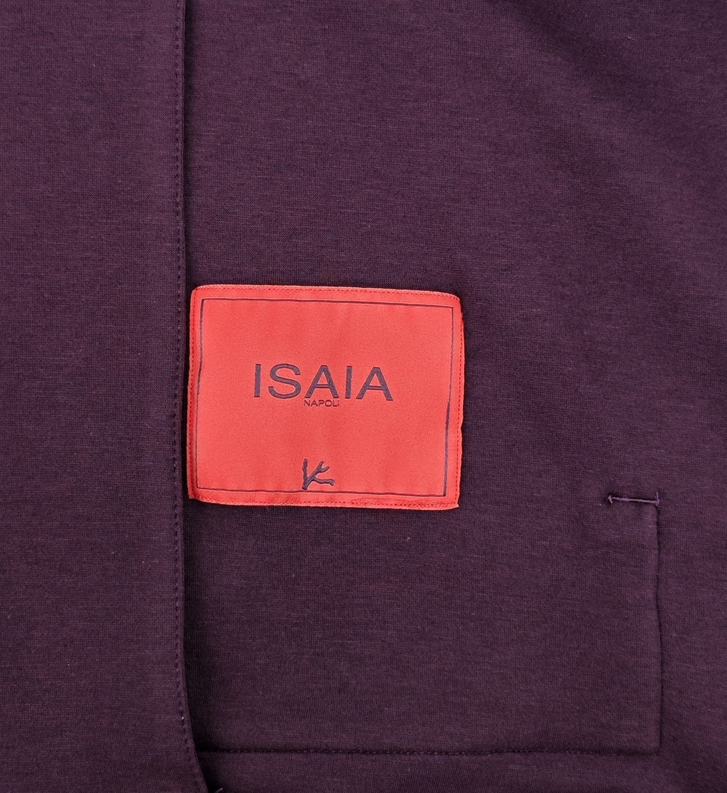 $1850 ISAIA NAPOLI Purple Zip Track Jacket Jogging Jersey Cotton - Cashmere