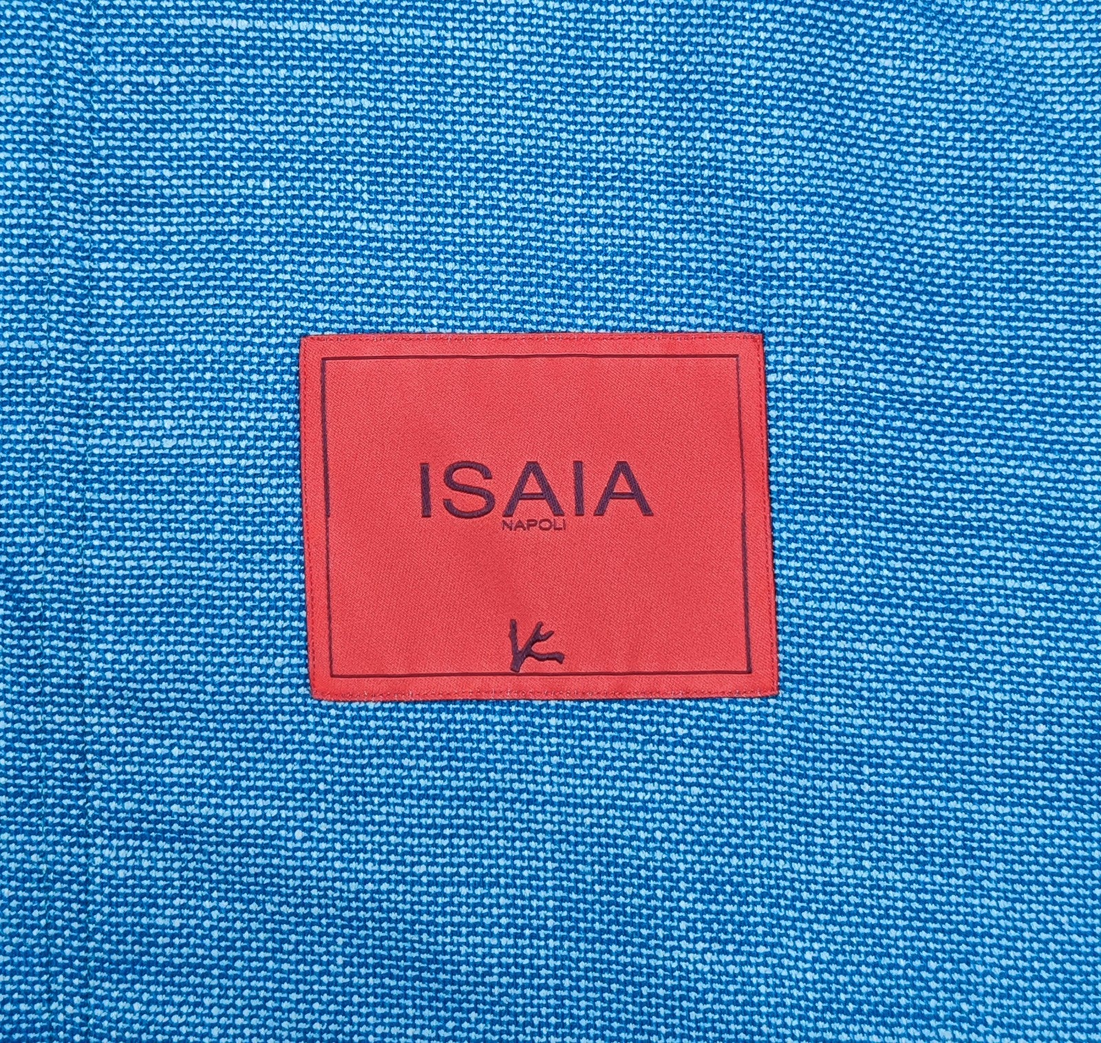 $1850 ISAIA NAPOLI Sky Blue Hand-Sewn Overshirt Jacket Wool Silk Linen Size XXL