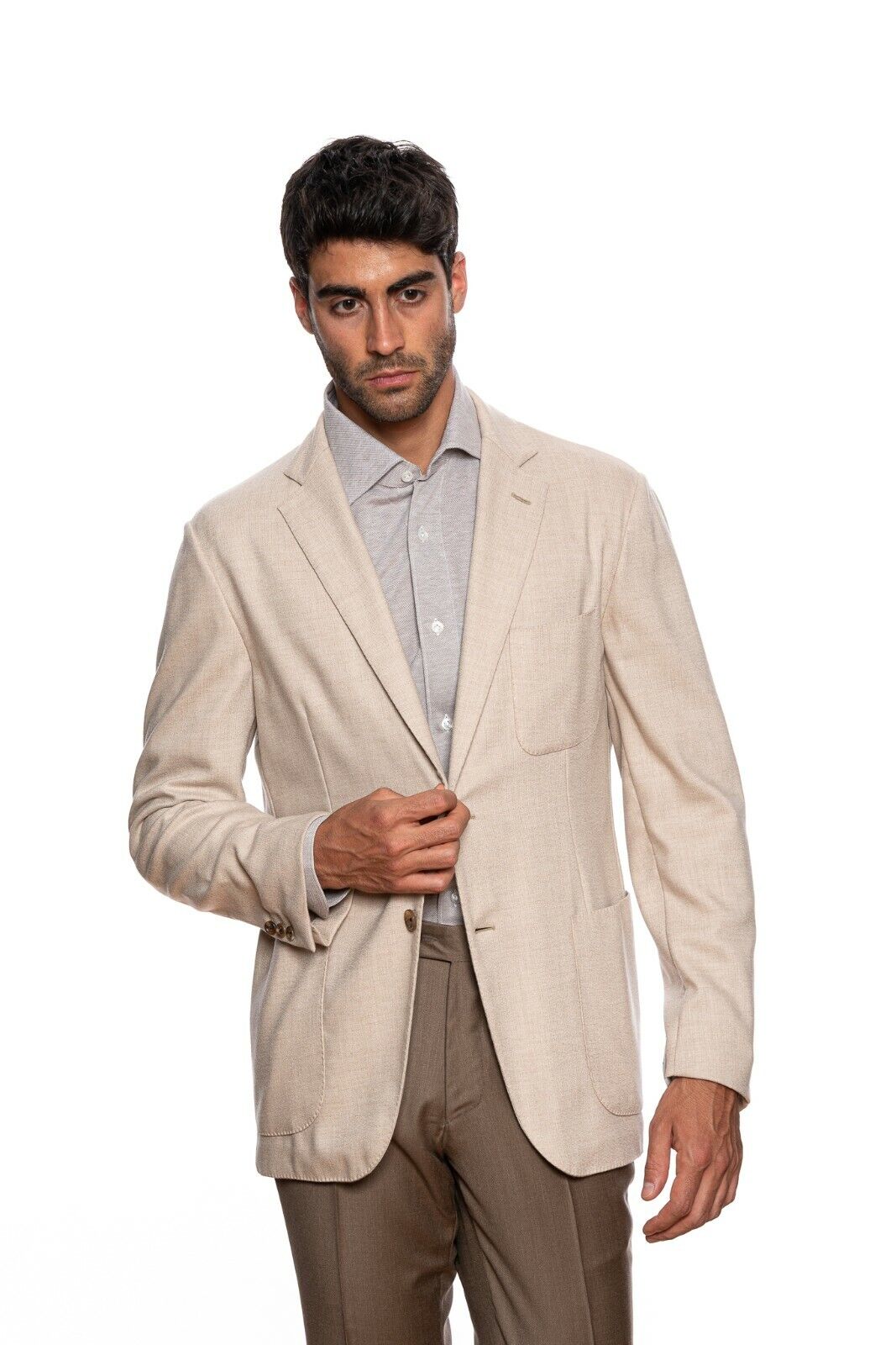 $2290 BELVEST Beige 100% Cashmere Jacket Blazer 40 US / 50 EU Drop 8R