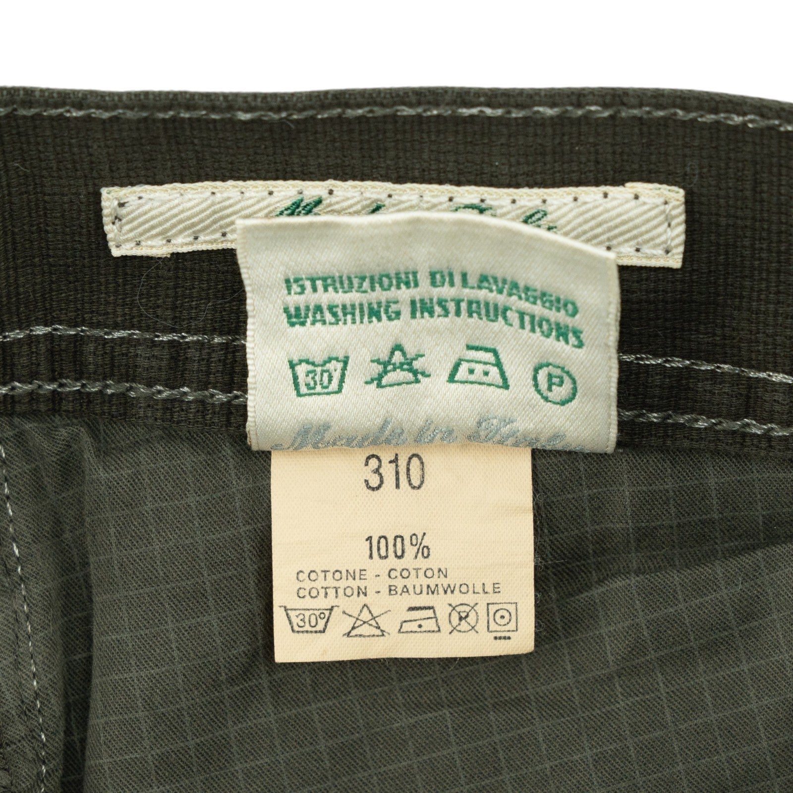 415$ LUIGI BORRELLI NAPOLI Dark Green Denim Jeans Pant Cotton 34 US / 50 EU