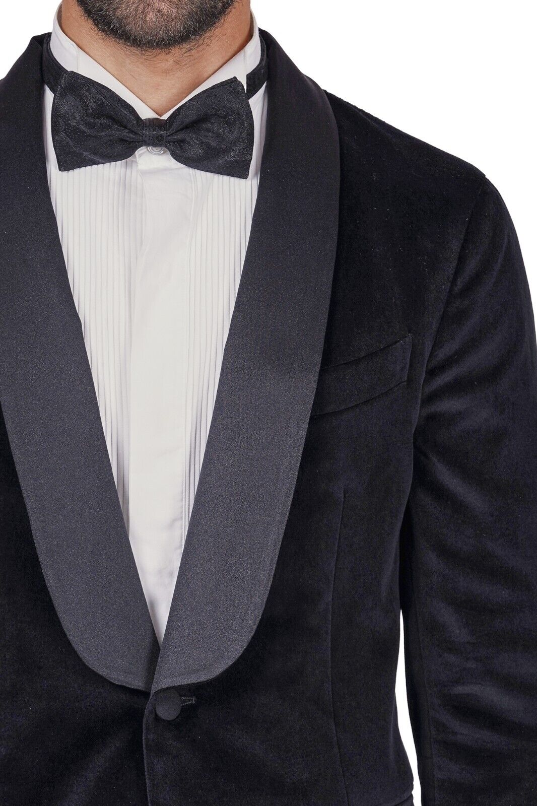 1850$ Luxury BOGLIOLI MILANO Jacket Tuxedo Black Velvet Cotton Made in Italy