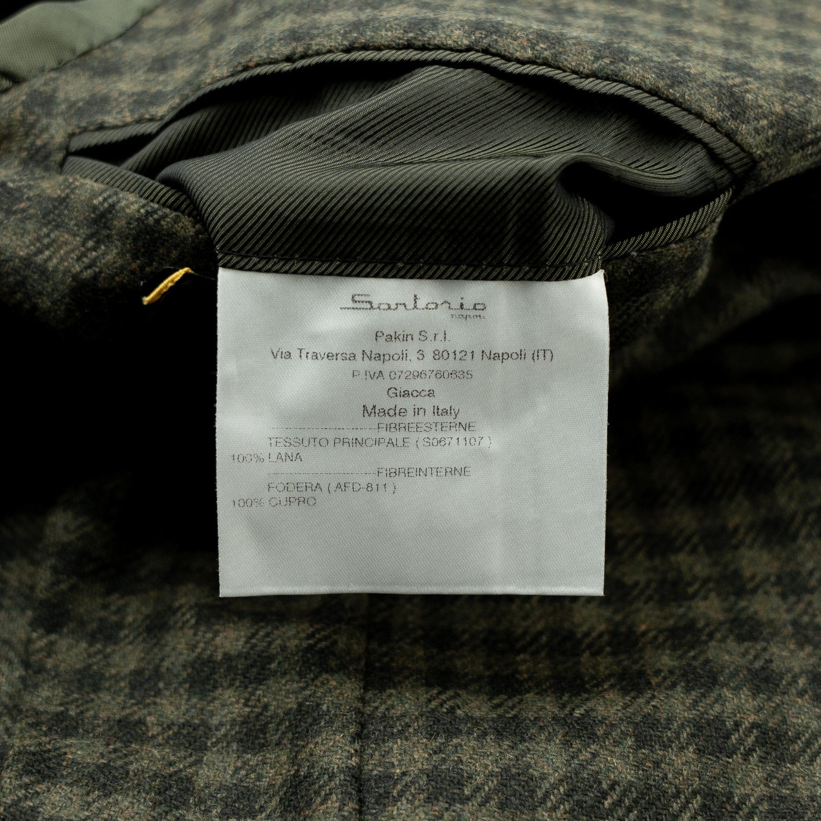 1800$ SARTORIO KITON NAPOLI Green Jacket Sport Coat Wool 40 US / 50 EU 9R