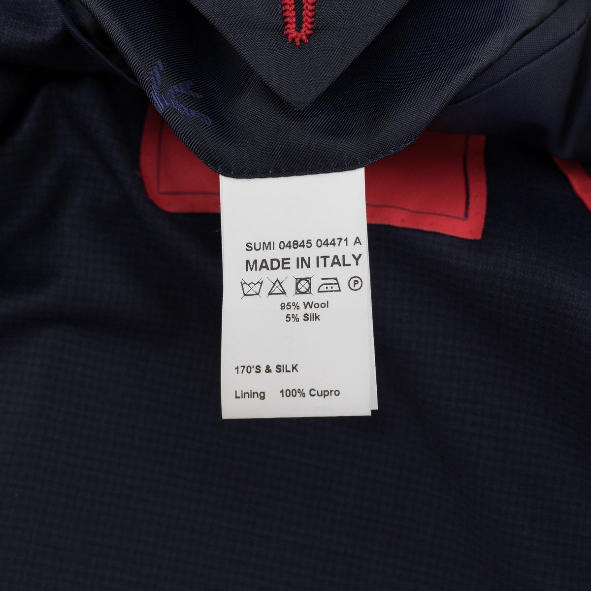 $7150 ISAIA "Marechiaro" Dark Blue Suit Wool 170's & Silk 44 US / 54 EU 8R