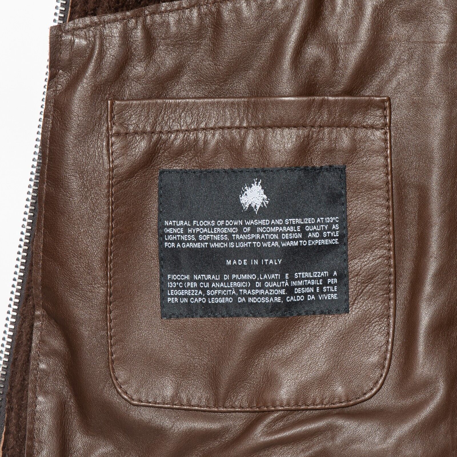 $3885 HETTABRETZ for TESTONI Brown Jacket Coat Puffer Goose Down + Shearling