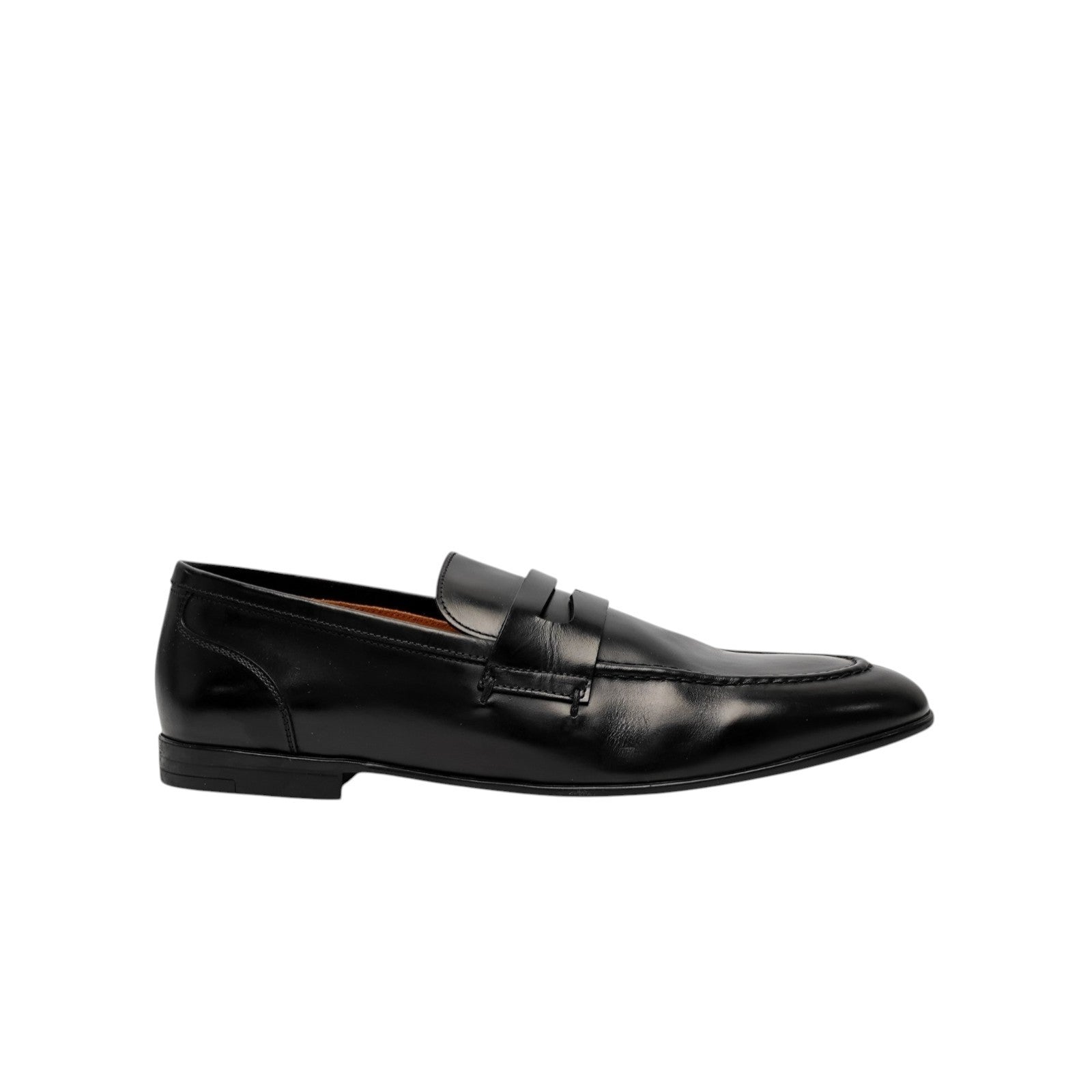 1250$ TESTONI Penny Loafer Shoes Top Calf Black 8 UK / 9 US / 42 IT