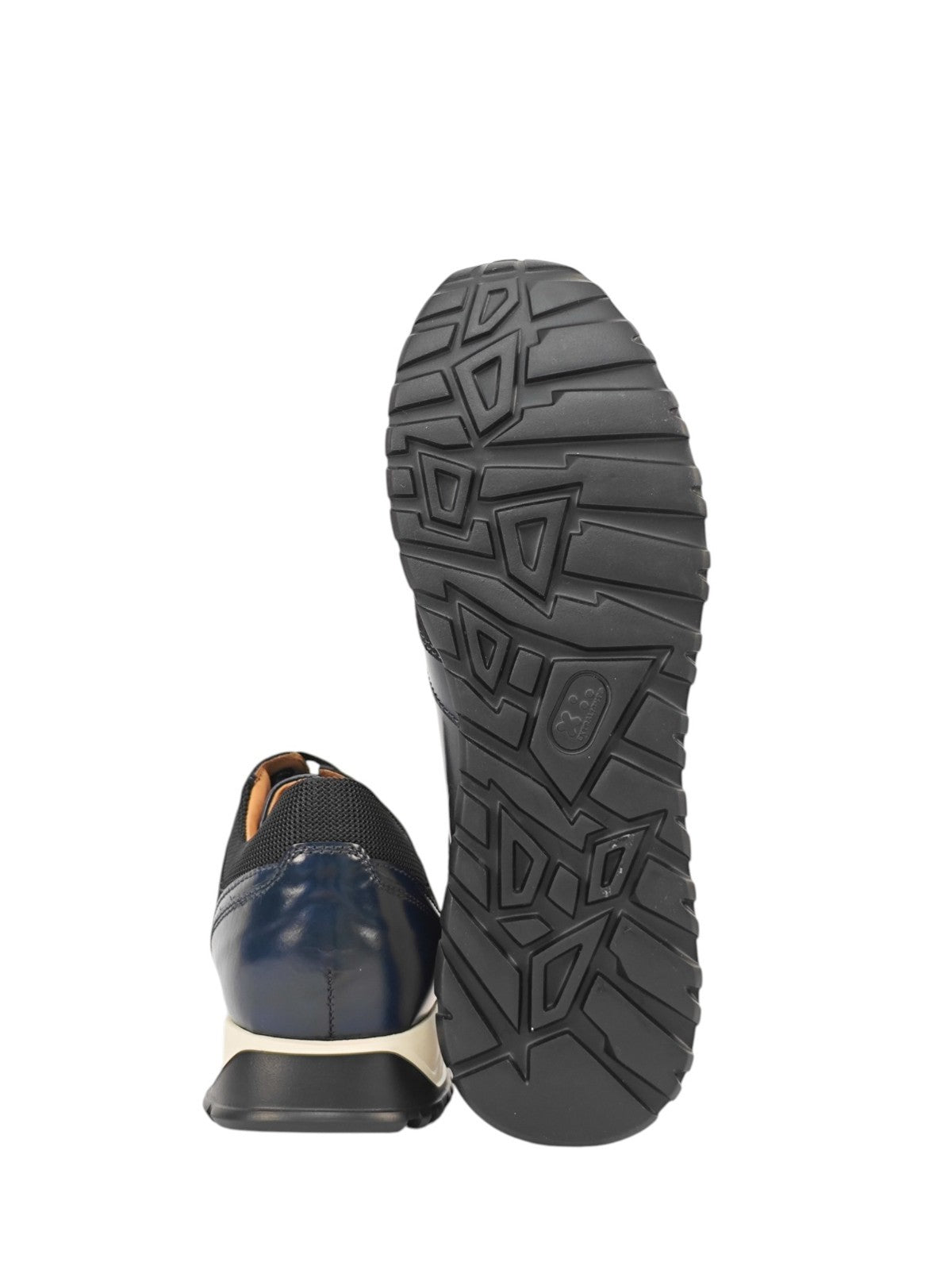800$ TESTONI Blue Sneaker Plain Calf + Suede + Fabric 8 UK / 9 US / 42 IT