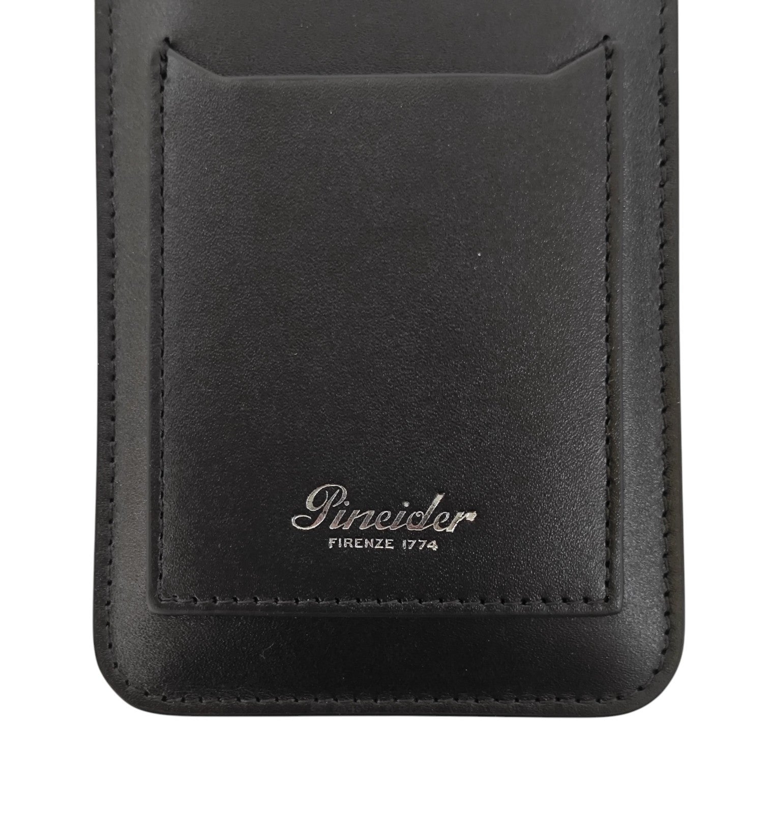 240$ PINEIDER FIRENZE 1774 "Metro Smooth" Necklace Double Pen Holder Calf Black