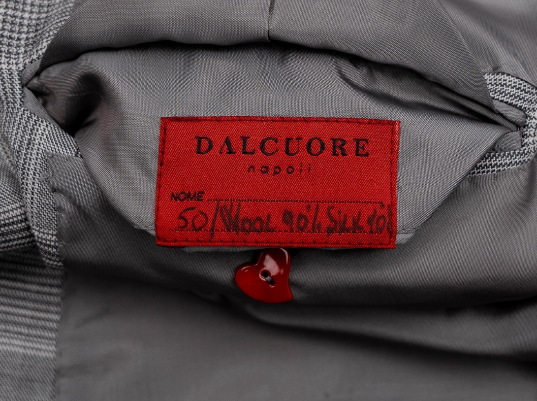 Sartoria DALCUORE NAPOLI Total Hand-Sewn Suit Fine Wool - Silk Gray 40 US 50 EU