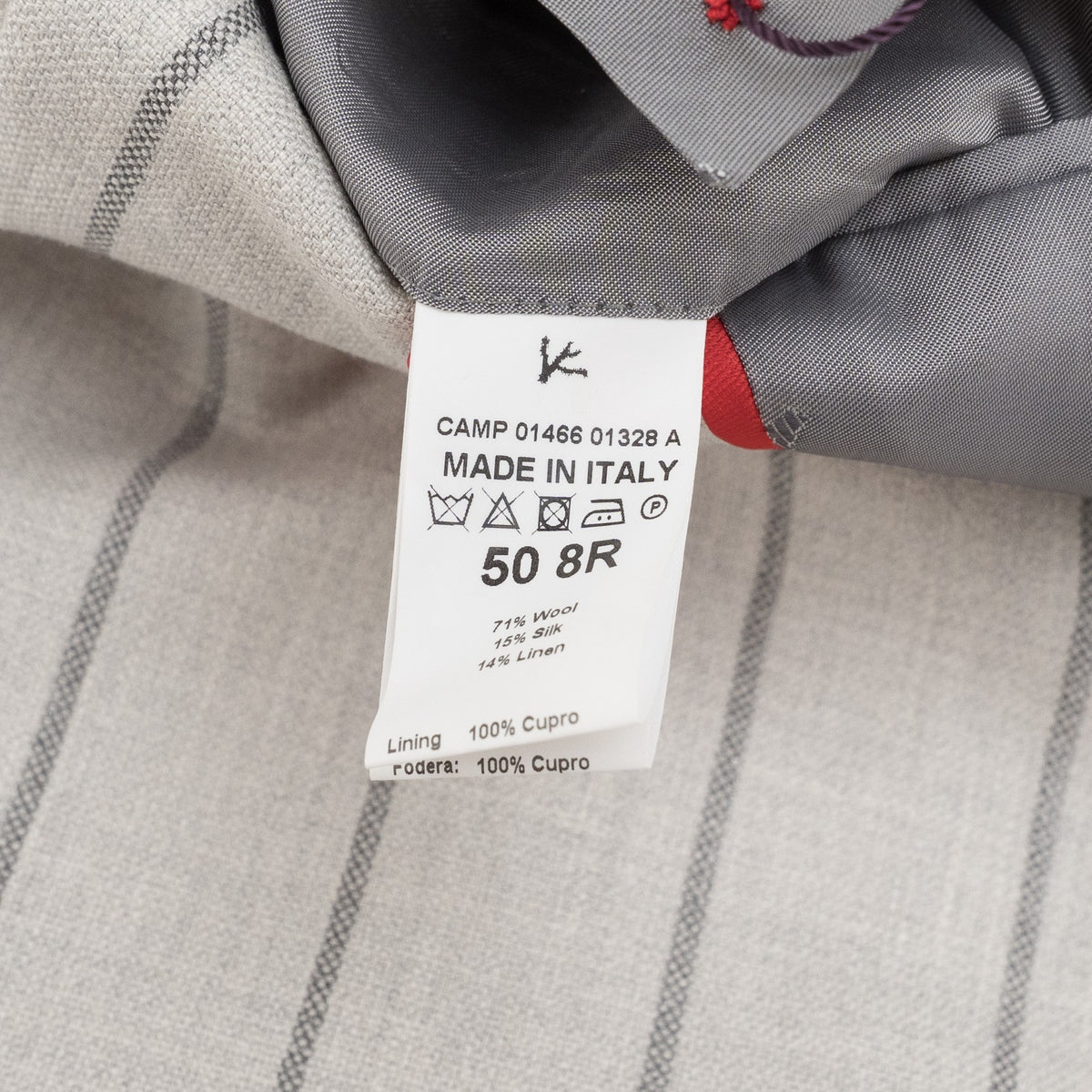 $6850 ISAIA NAPOLI "Capri" Light Beige Suit Wool - Silk - Linen 40 US / 50 EU 8R