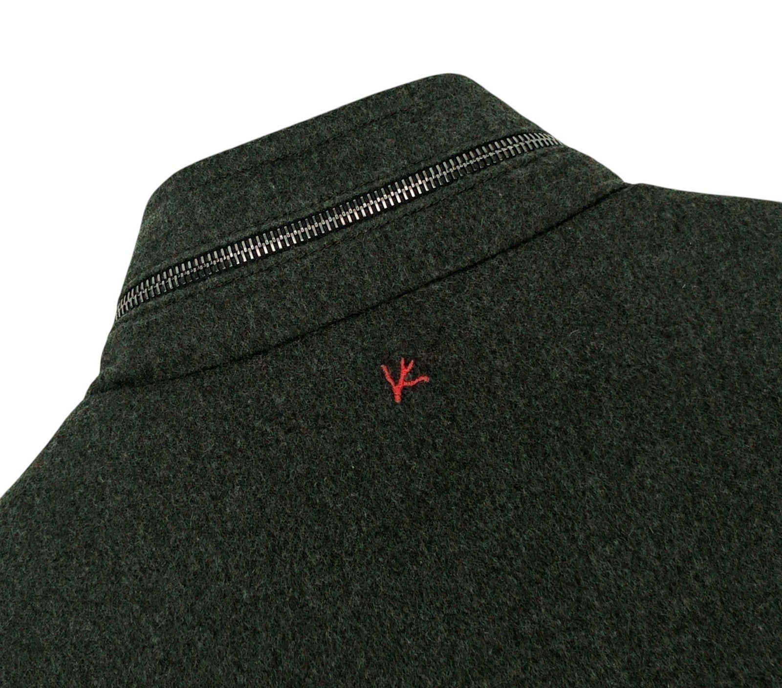 6200$ ISAIA NAPOLI Green Coulisse Zip Field Jacket 100% Cashmere 38 US / 48 EU