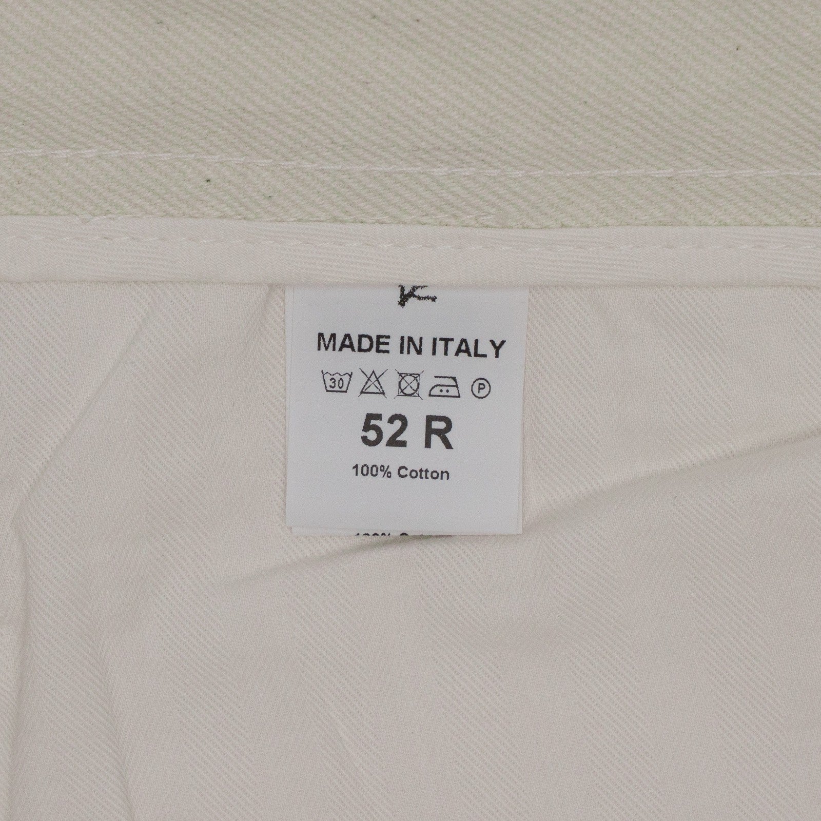 690$ ISAIA NAPOLI Ivory Denim Jeans 5 Pockets Cotton Slim 36 US / 52 EU