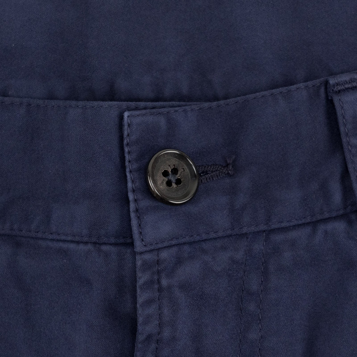 850$ ISAIA NAPOLI "Chiaia" Blue Chino Sport Pant Cotton Cashmere - Leather Tag