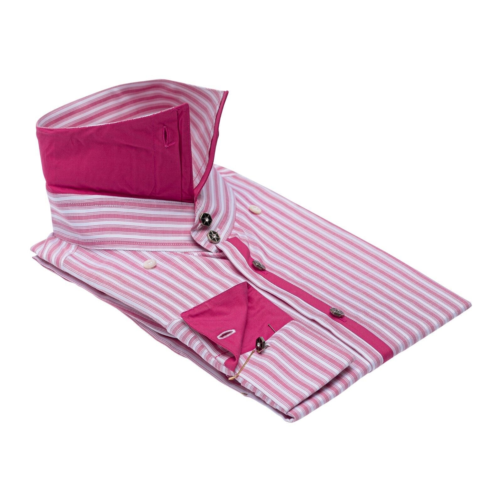 690$ LUXURY GERLIN Shirt Pink Thomas Mason Cotton 16 - 41 9D BIJAN