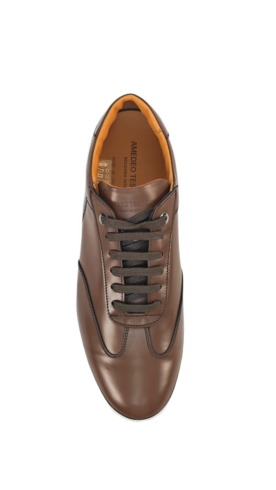 950$ TESTONI "Paestum" Brown Sneaker Burnishe Calf + Suede 10 UK 11 US 44 IT