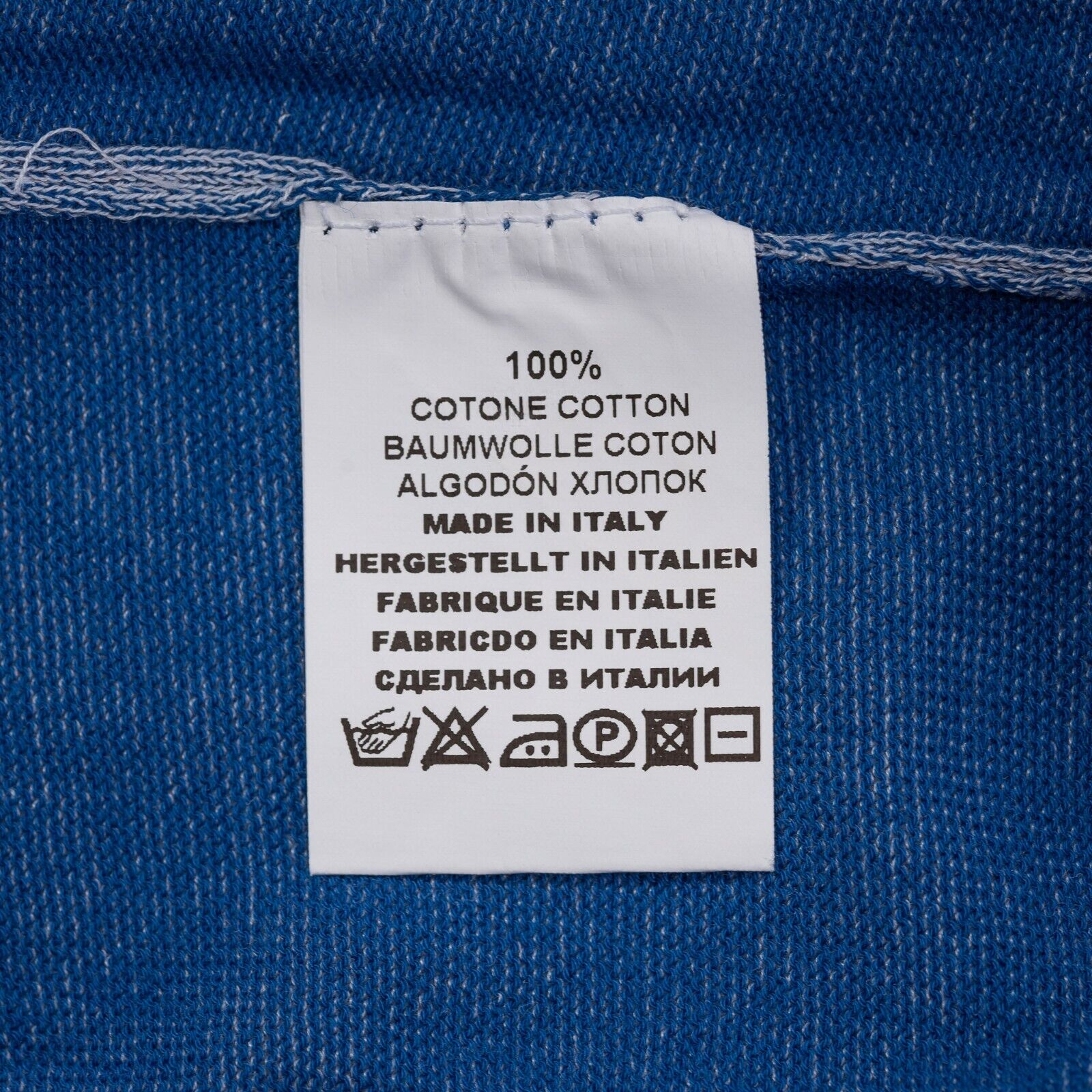 Italian Luxury Knitwear GRAN SASSO Sweatshirt Sweater Blue Cotton 40 US / 50 EU