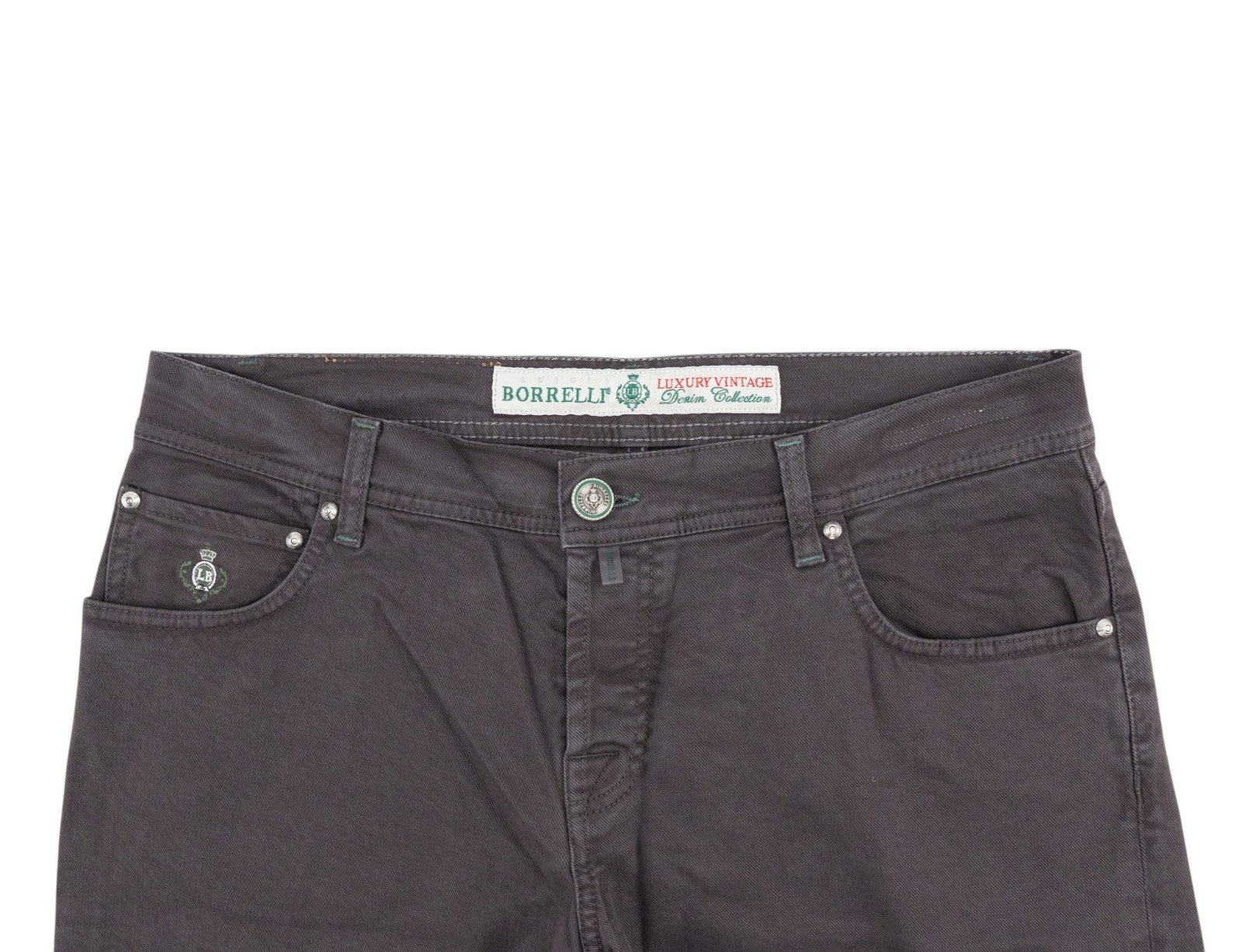415$ LUIGI BORRELLI NAPOLI Washed Plum Denim Jeans Pant Cotton 36 US / 52 EU