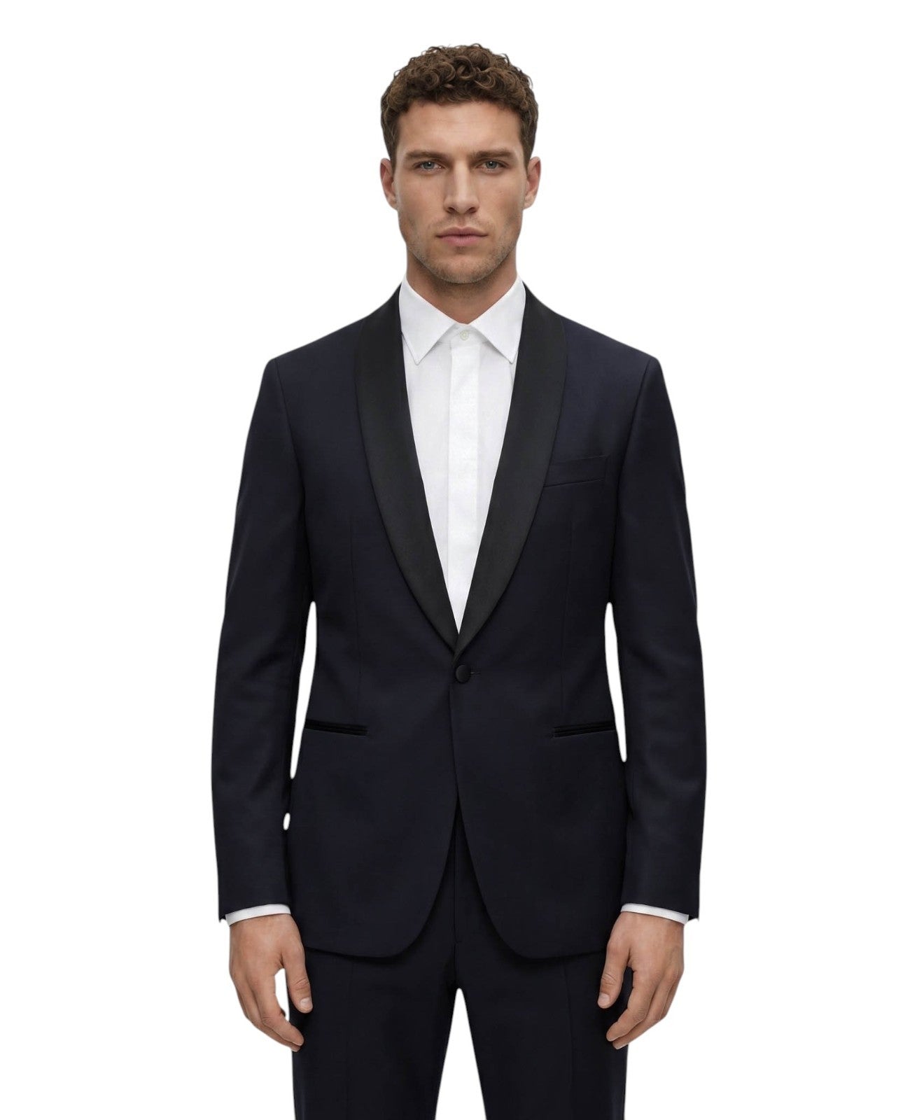 $7120 ISAIA "Gregorio" Aquaspider Blue Tuxedo Suit Wool 160's 42 US / 52 EU 7R