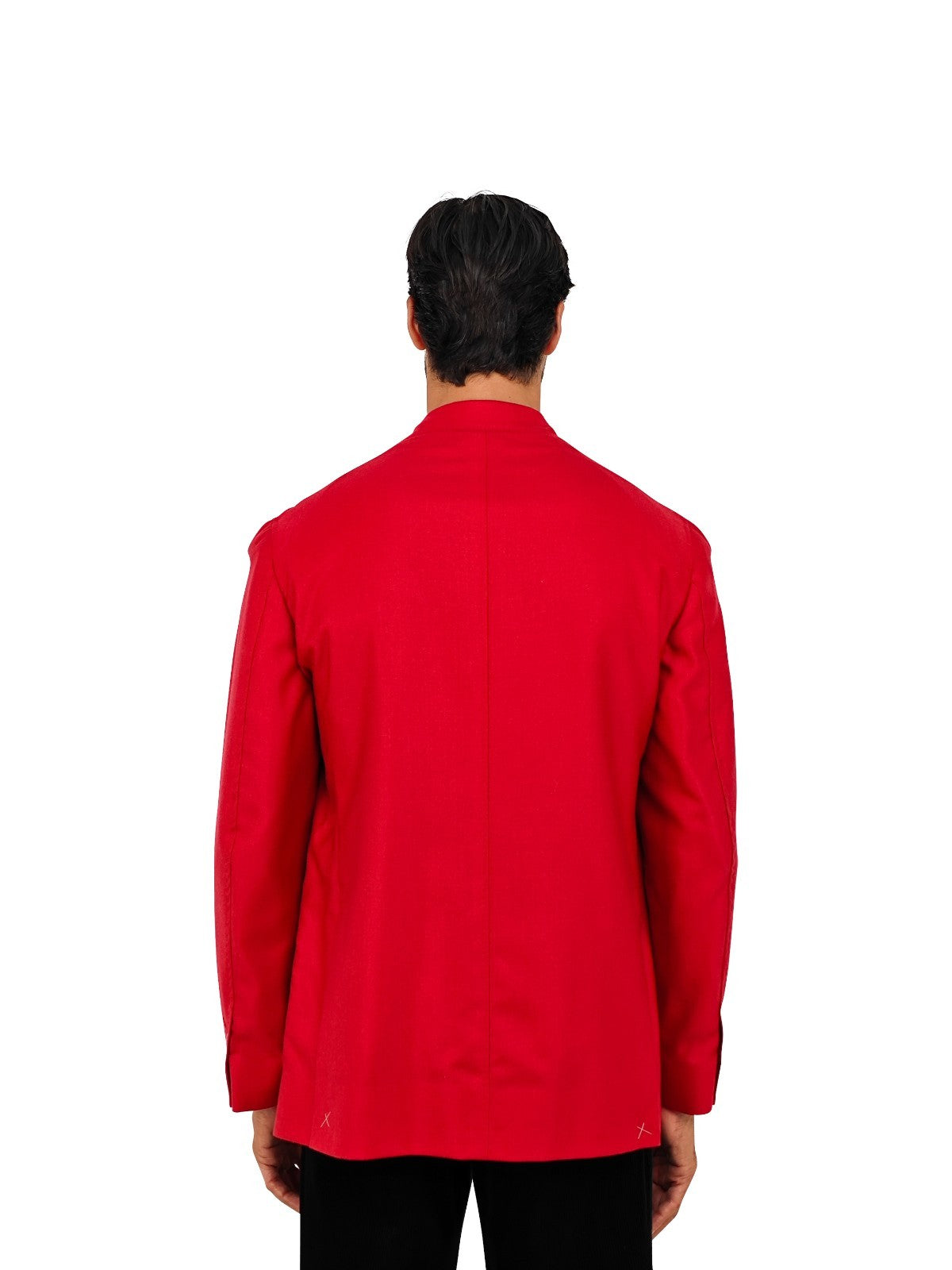 $2200 RUBINACCI NAPOLI Red Double Breasted Jacket Soft Cashmere 44 US / 54 EU