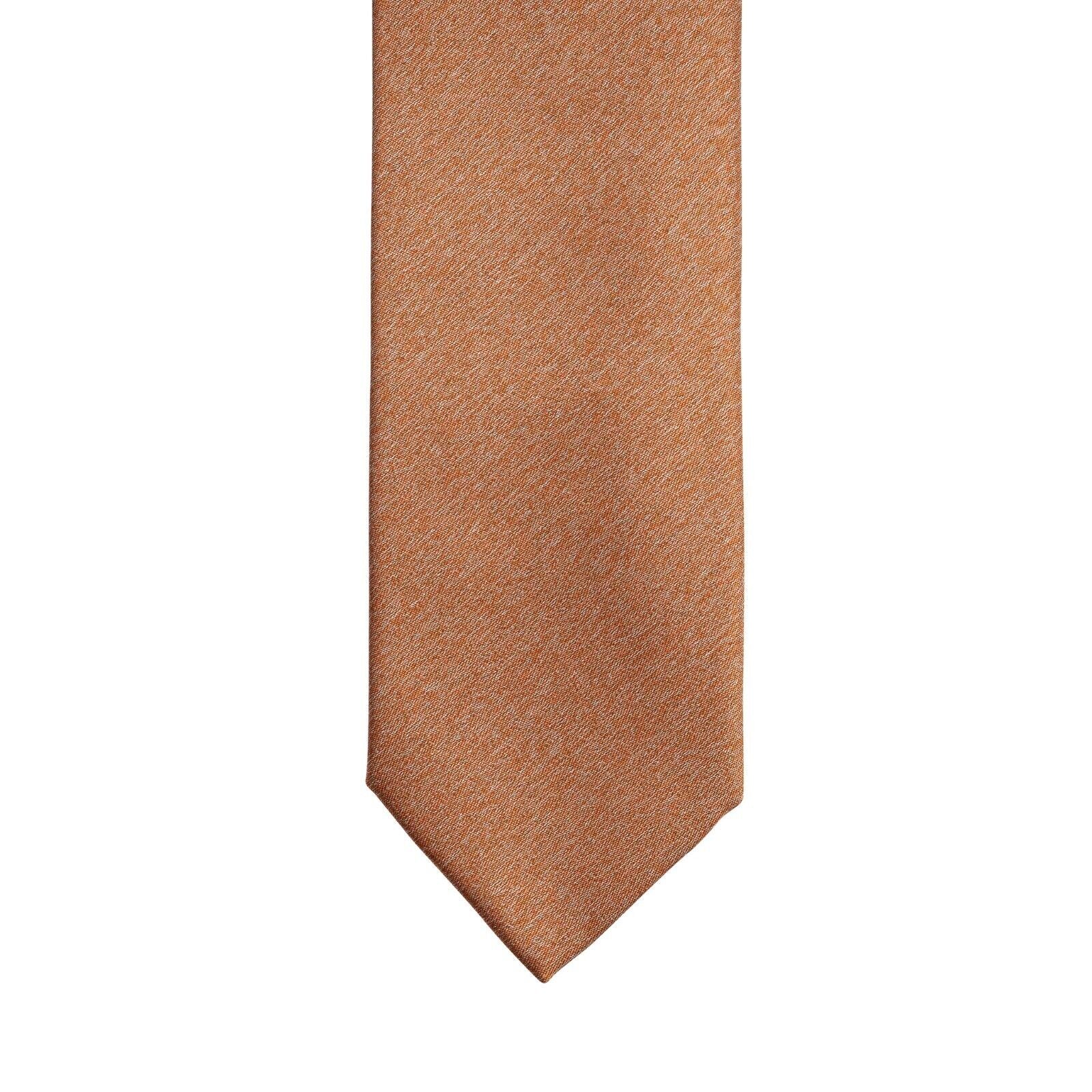 $290 ITALO FERRETTI Tie Rust  100% Silk Handmade in Italy ZILLI