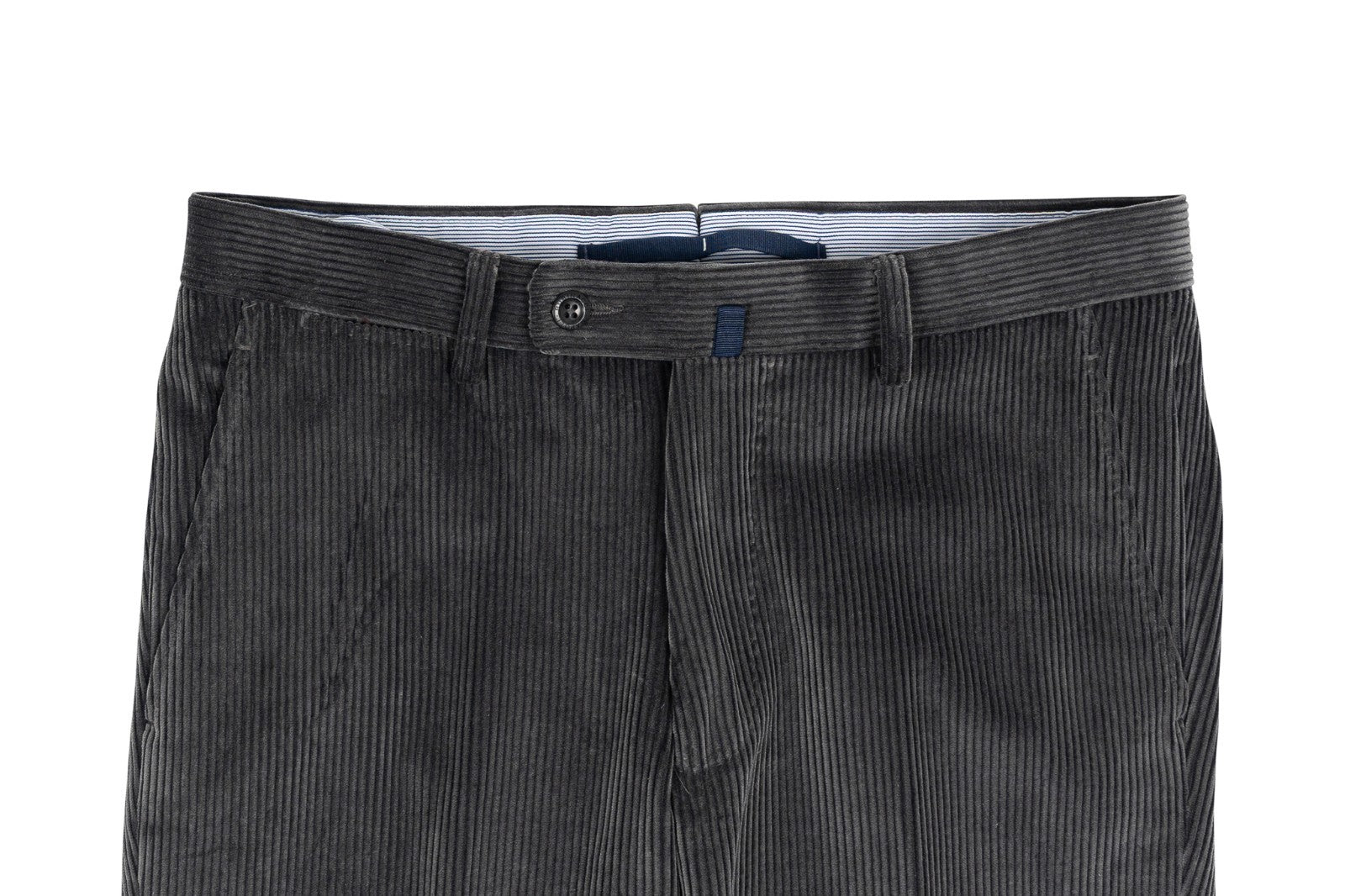 625$ RUBINACCI NAPOLI "Luca" Gray Cotton Corduroy Trouser Pant 30 US / 46 EU