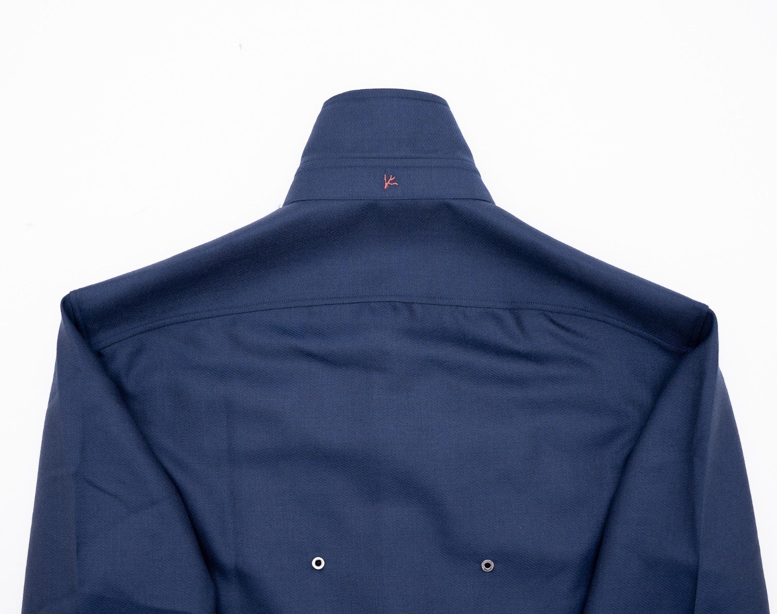 $1850 ISAIA NAPOLI Blue Hand-Sewn Overshirt Jacket Wool - Cashmere Size M