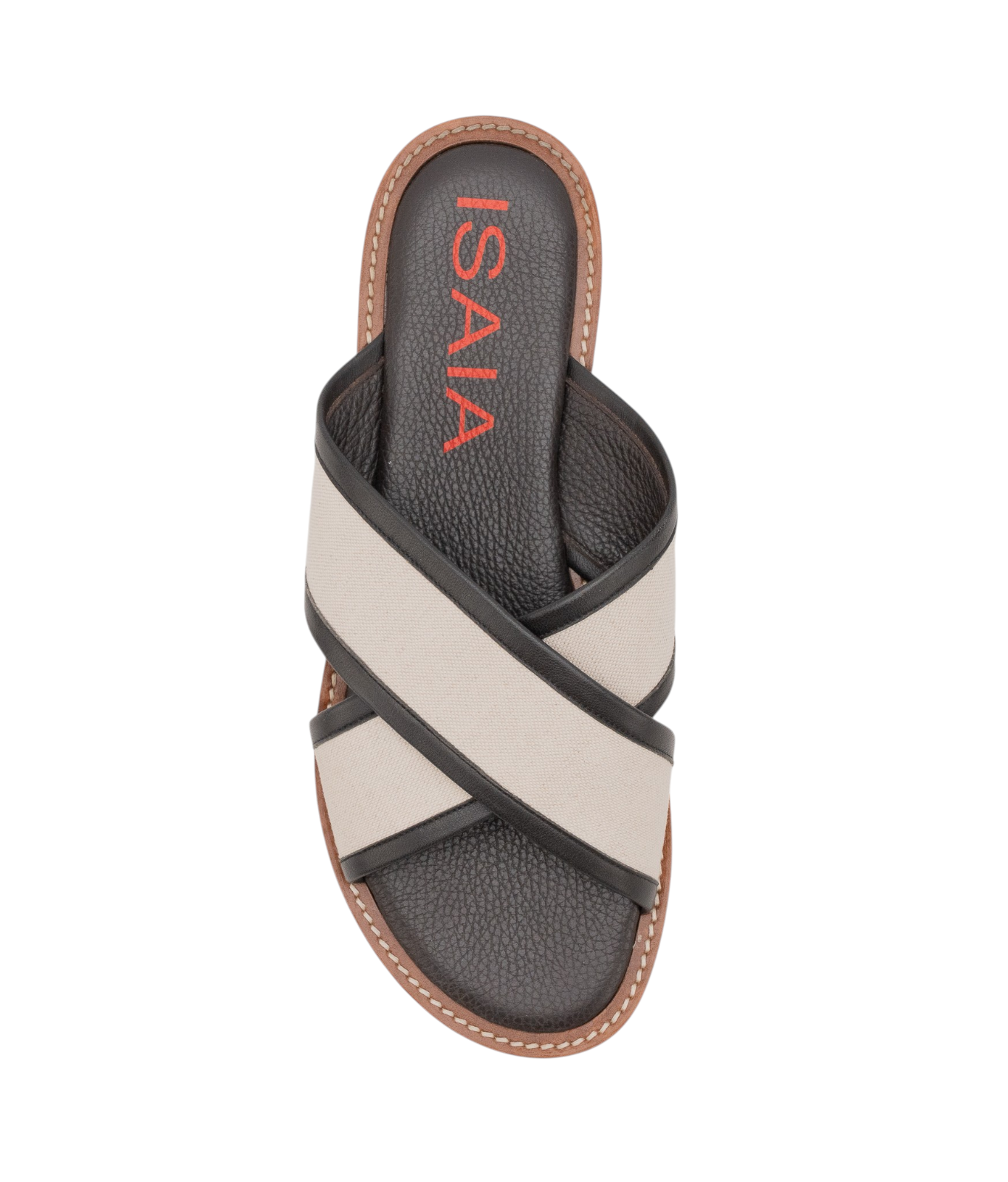 700$ ISAIA NAPOLI Sandal Shoes Canvas Leather Ivory Brown 9 UK - 10 US - 43 IT
