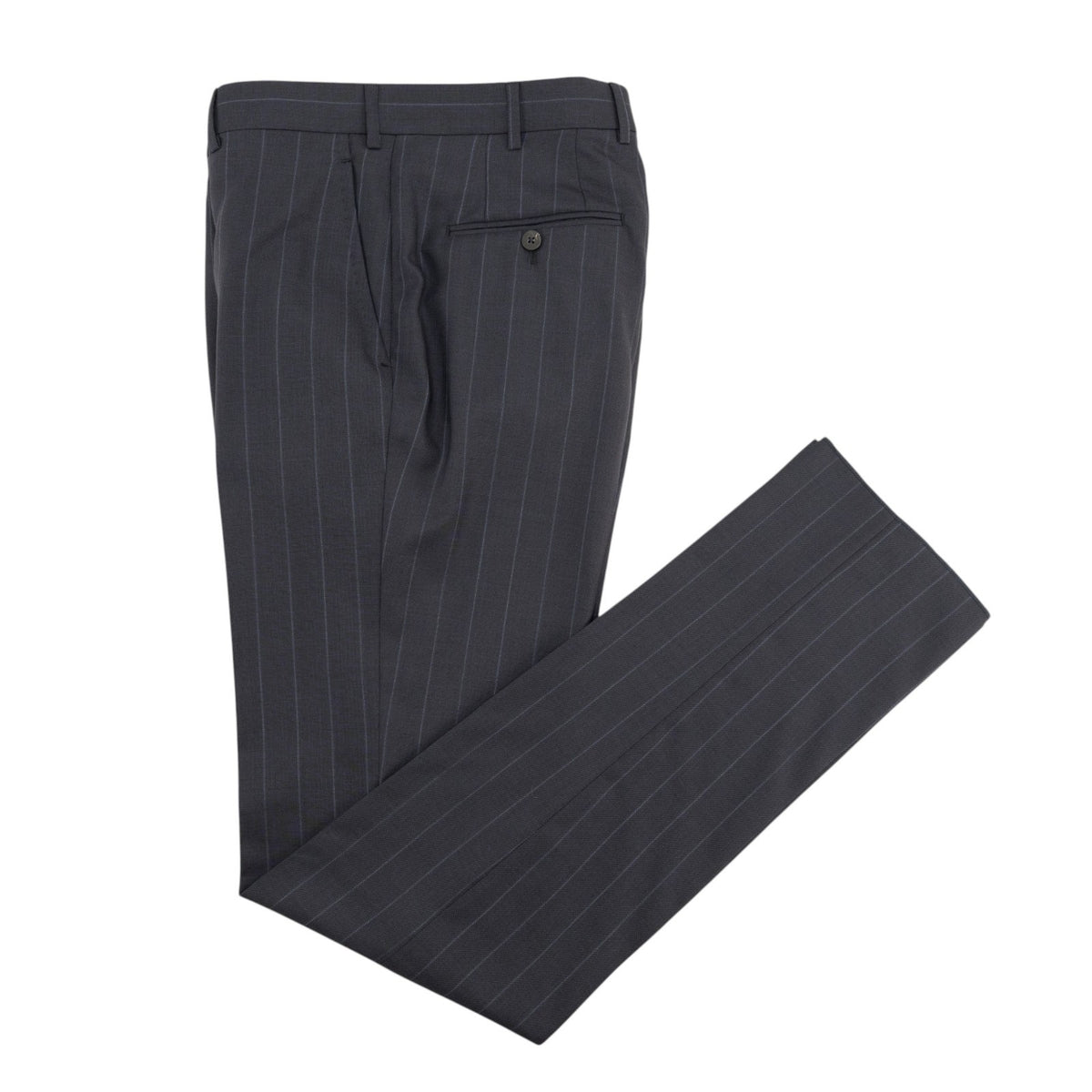 $6850 ISAIA NAPOLI "Gregorio" Dark Blue Suit Hand-Sewn Fine Wool Pinstripe