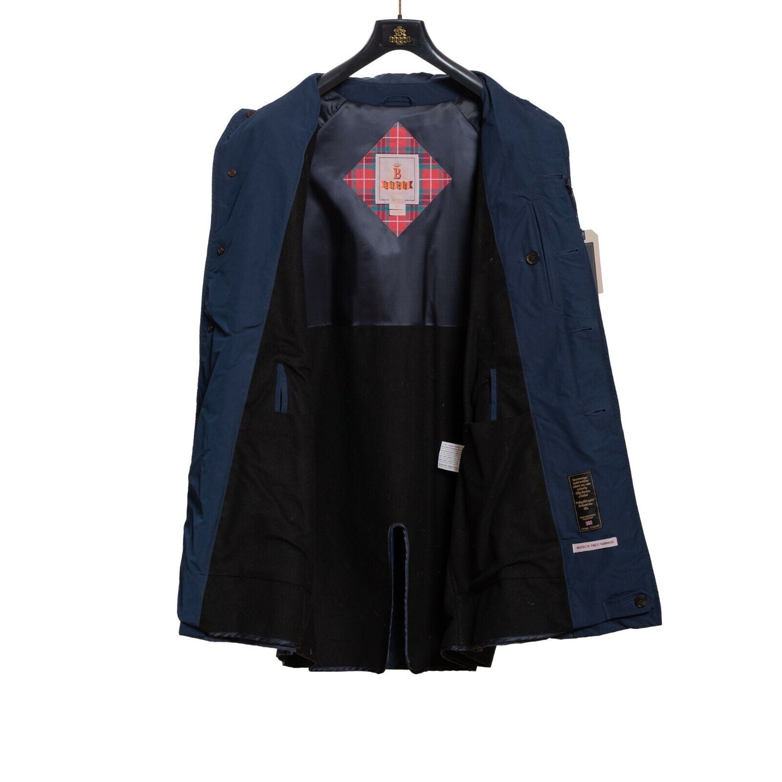 720$ BARACUTA G10 Winter Trench Coat Navy Wax Cotton by Stevensons of Scotland