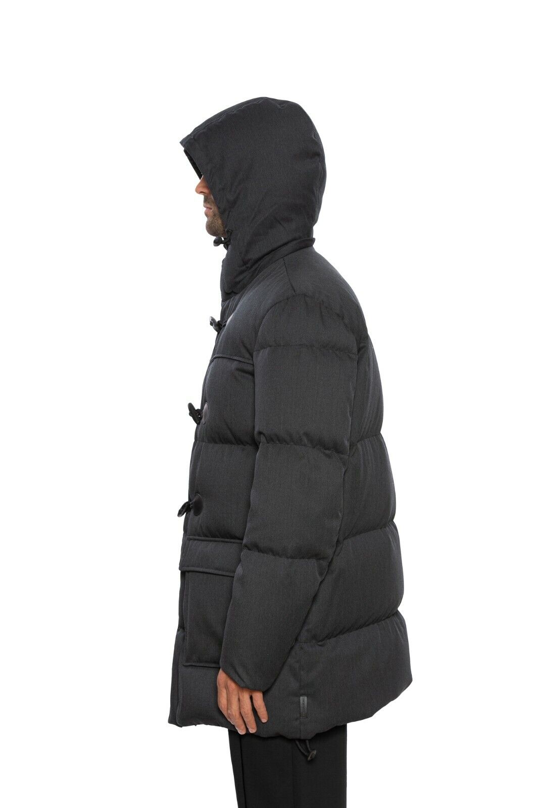 950$ EMPORIO ARMANI Parka Montgomery Wool Coat Puffer Real Down 44 US / 54 EU