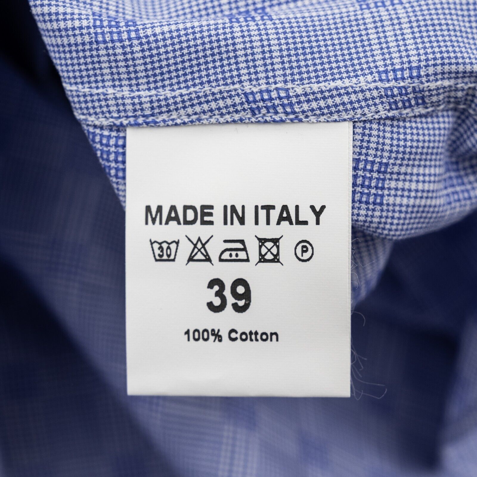 650$ ISAIA NAPOLI Blue Hand-Sewn Checks Casual Shirt Cotton 15.5 - 39